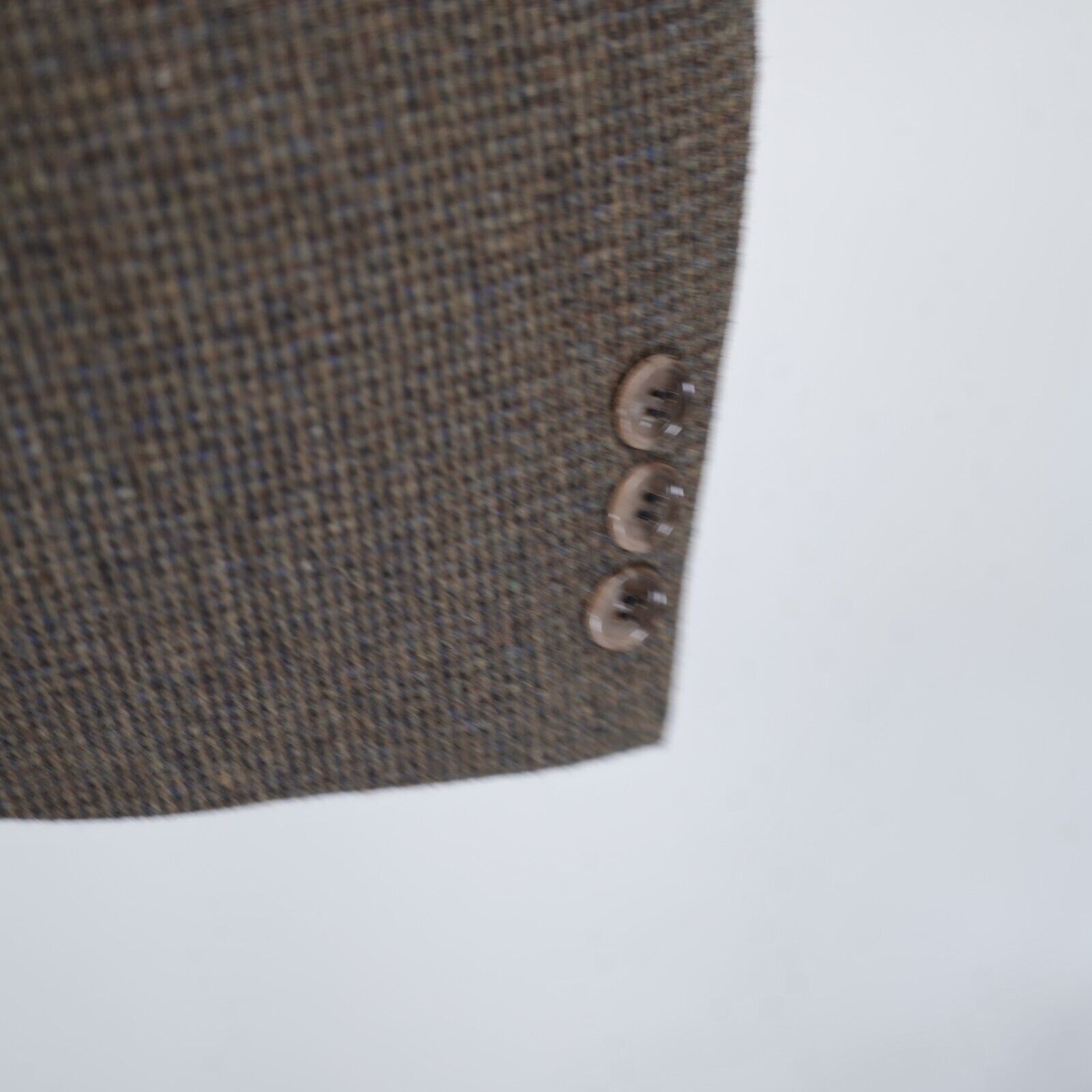 John Weitz John Weitz Signature Soft Tweed Wool Camel Hair Brown Blue C Size 40L - 3 Thumbnail