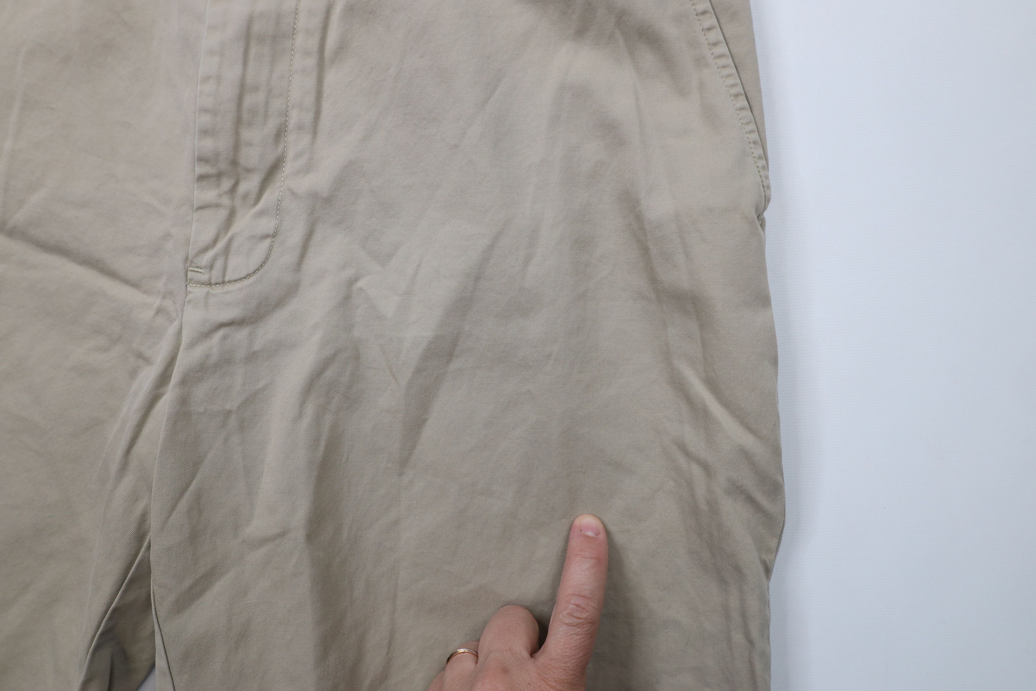 Ralph Lauren × Vintage Vintage 90s Ralph Lauren Knee Cotton Chino Shorts Beige Size US 33 - 8 Thumbnail
