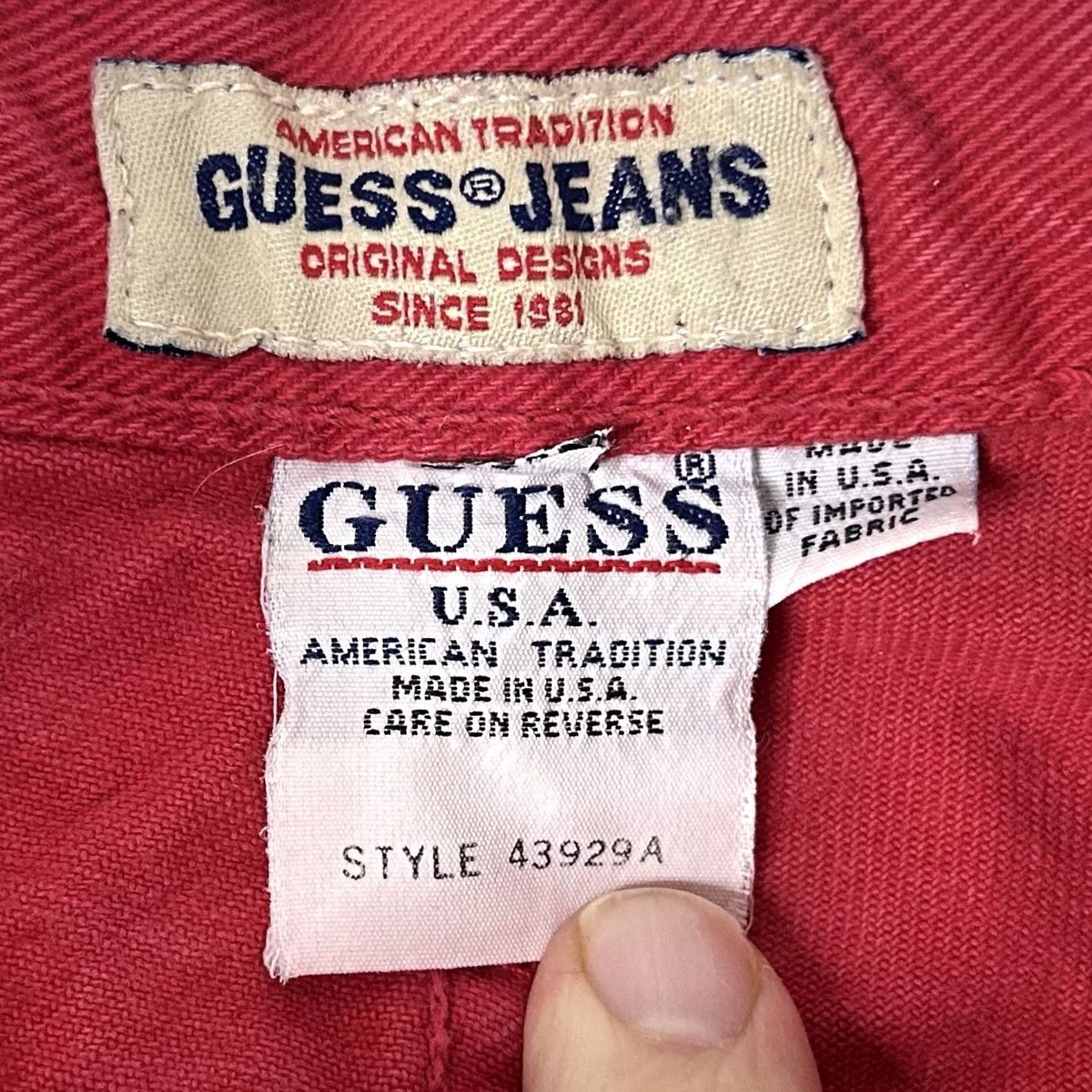 Guess GUESS Jeans Shorts Denim Pink Wash 100% Cotton USA Made Vintage 30 x 5.5 Men Rise Inseam 5.5 30 Size US 30 / EU 46 - 2 Thumbnail