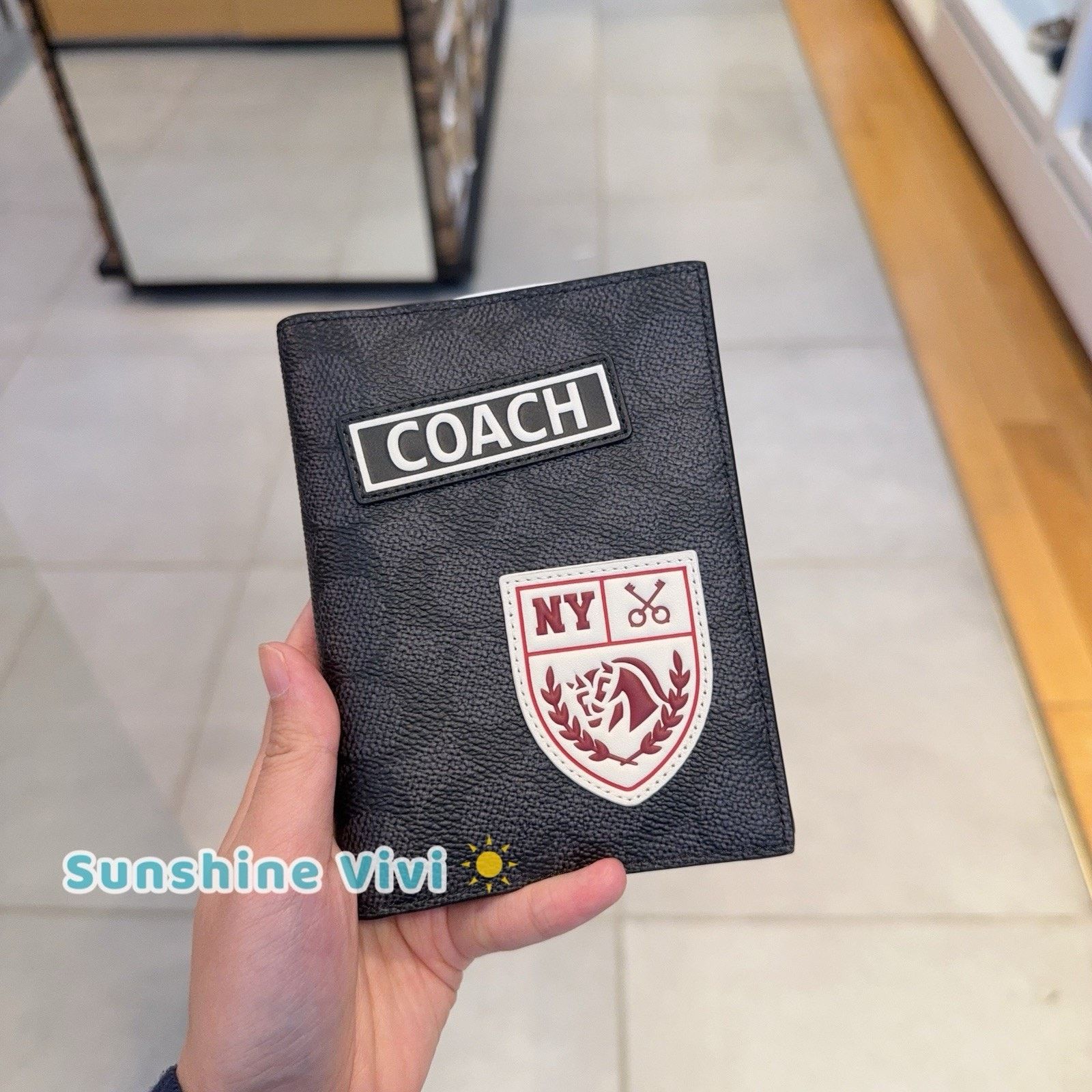 Coach NWT Coach Passport Case Wallet CY902 Patches Charcoal Size ONE SIZE - 1 Thumbnail