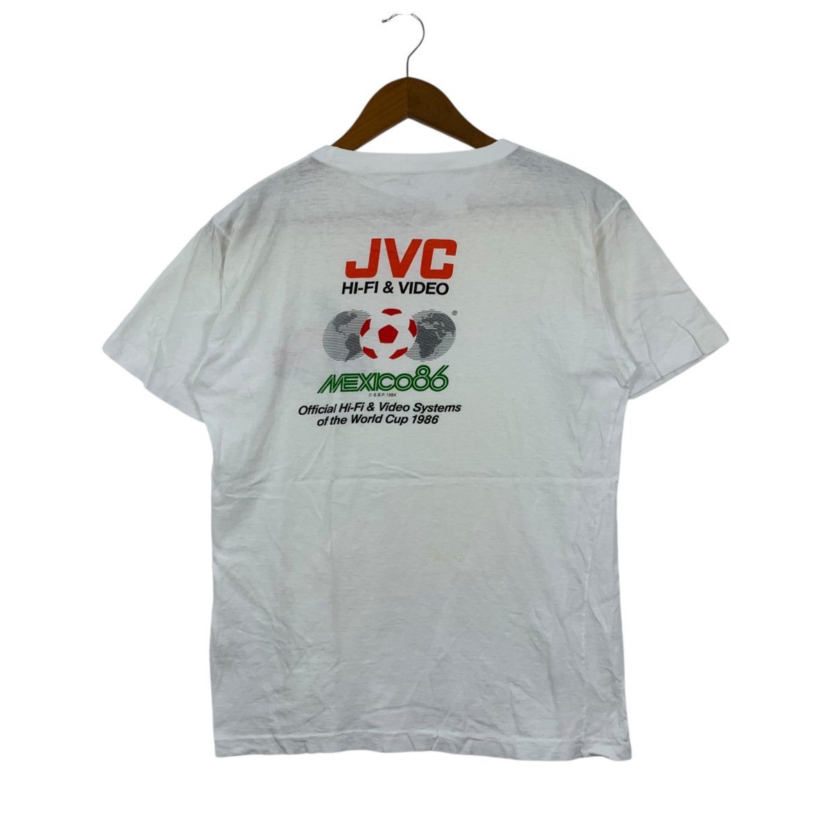 Vintage Vintage 80s JVC WORLD CUP 1986 Mexico Memorabilia Tshirt Size US S / EU 44-46 / 1 - 1 Thumbnail