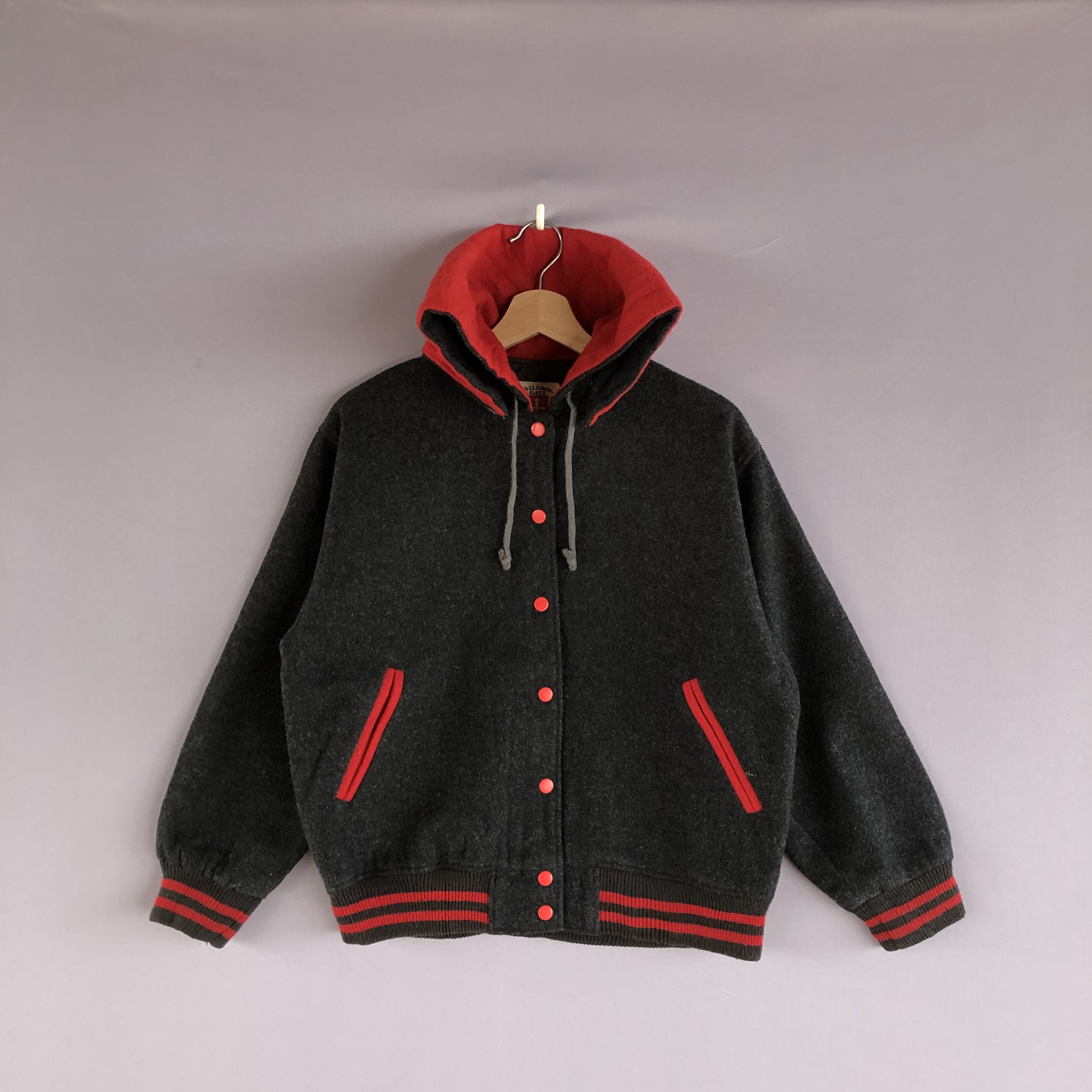Japanese Brand × Vintage Vintage 90s Village Gate Varsity Wool Baseball Jacket Size US S / EU 44-46 / 1 - 2 Thumbnail