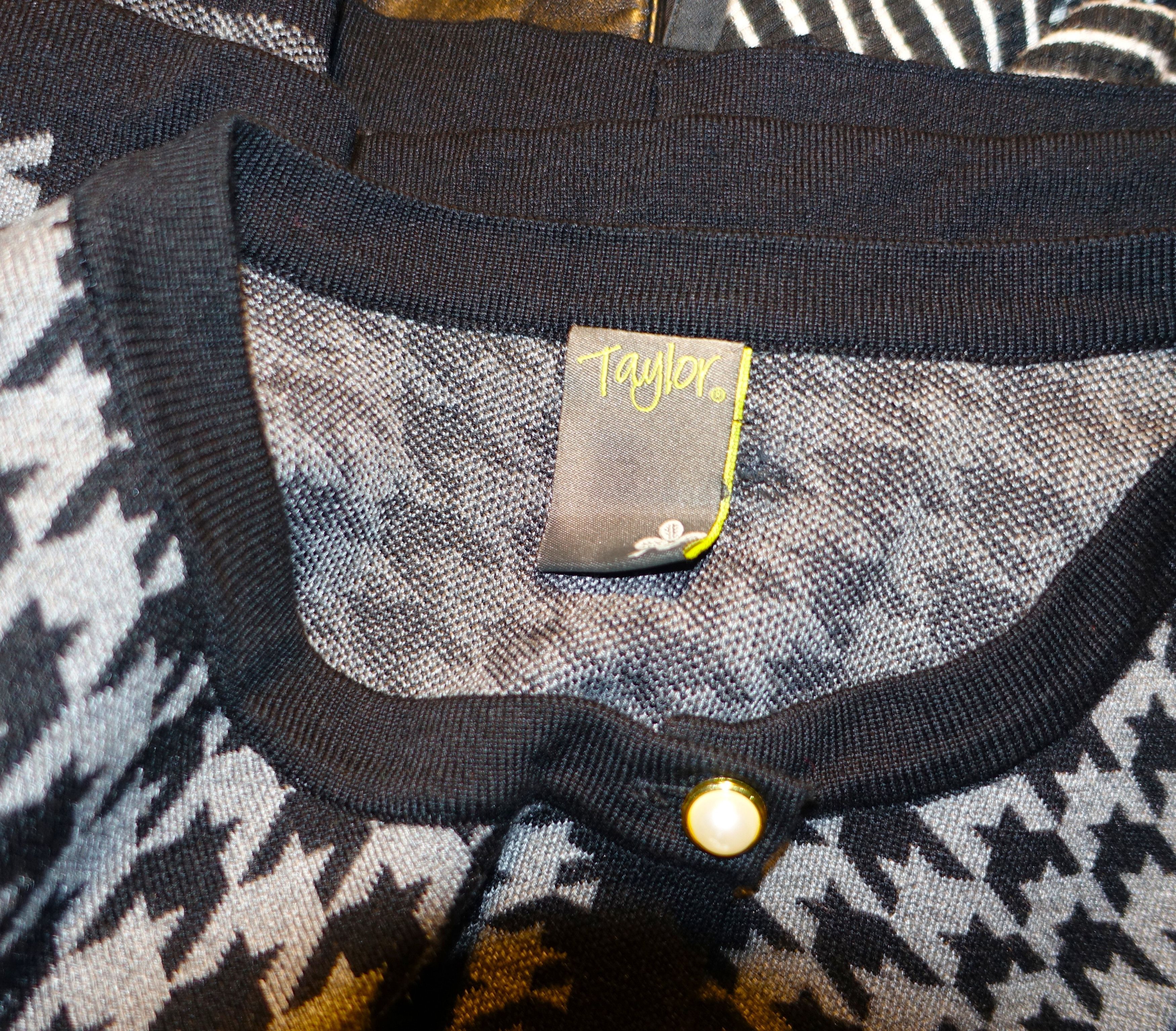 Other Taylor Black Gray Cardigan Sweater L Size L / US 10 / IT 46 - 7 Thumbnail