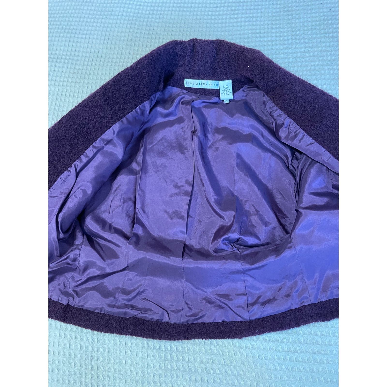 Other VTG Paul Alexander Wool Blend Retro Textured Crop Blazer 6 Size M / US 6-8 / IT 42-44 - 10 Thumbnail