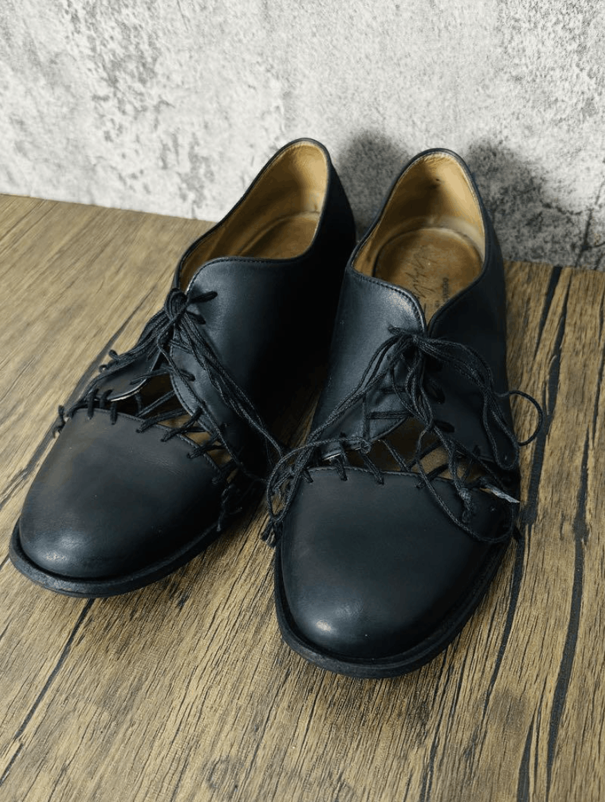 Cherevichkiotvichki × Yohji Yamamoto Yohji Yamamoto x Cherevichkiotvichki Compiled Leather Shoes Size US 5 / IT 35 - 7 Thumbnail