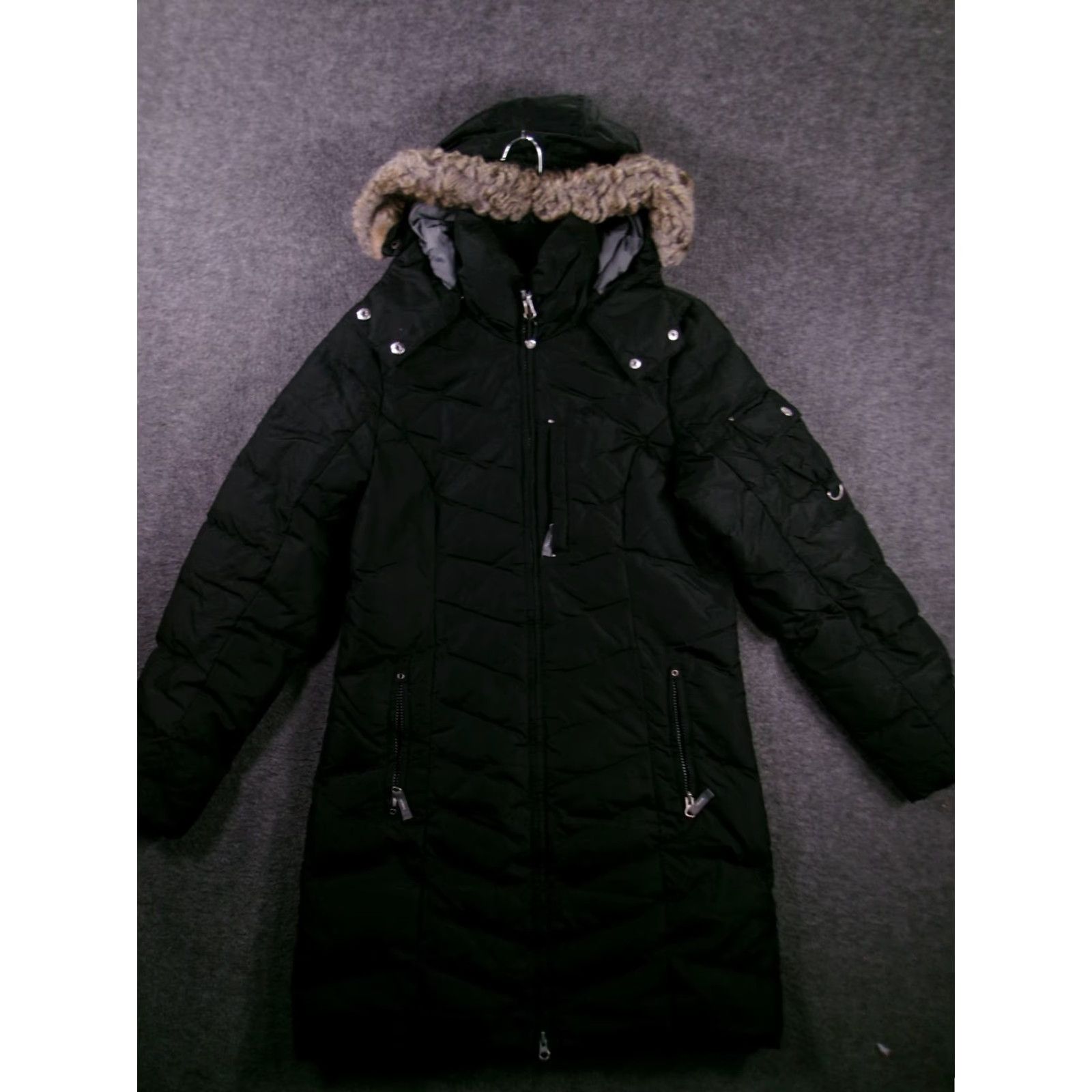 Eddie Bauer Eddie Bauer Parka Womens S Sun Valley Down Insulated Coat Hooded Black Faux Fur Size S / US 4 / IT 40 - 2 Thumbnail