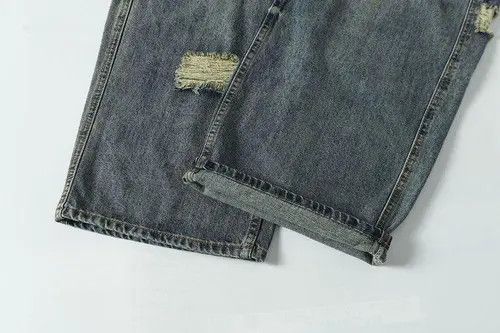 Jean Distressed Baggy Wide Leg Jeans Size US 30 / EU 46 - 7 Thumbnail