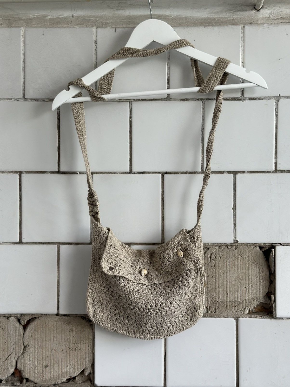 Japanese Brand Vintage Japanese Style Knit Shoulders Bag Y2K 00s USA Size ONE SIZE - 1 Thumbnail