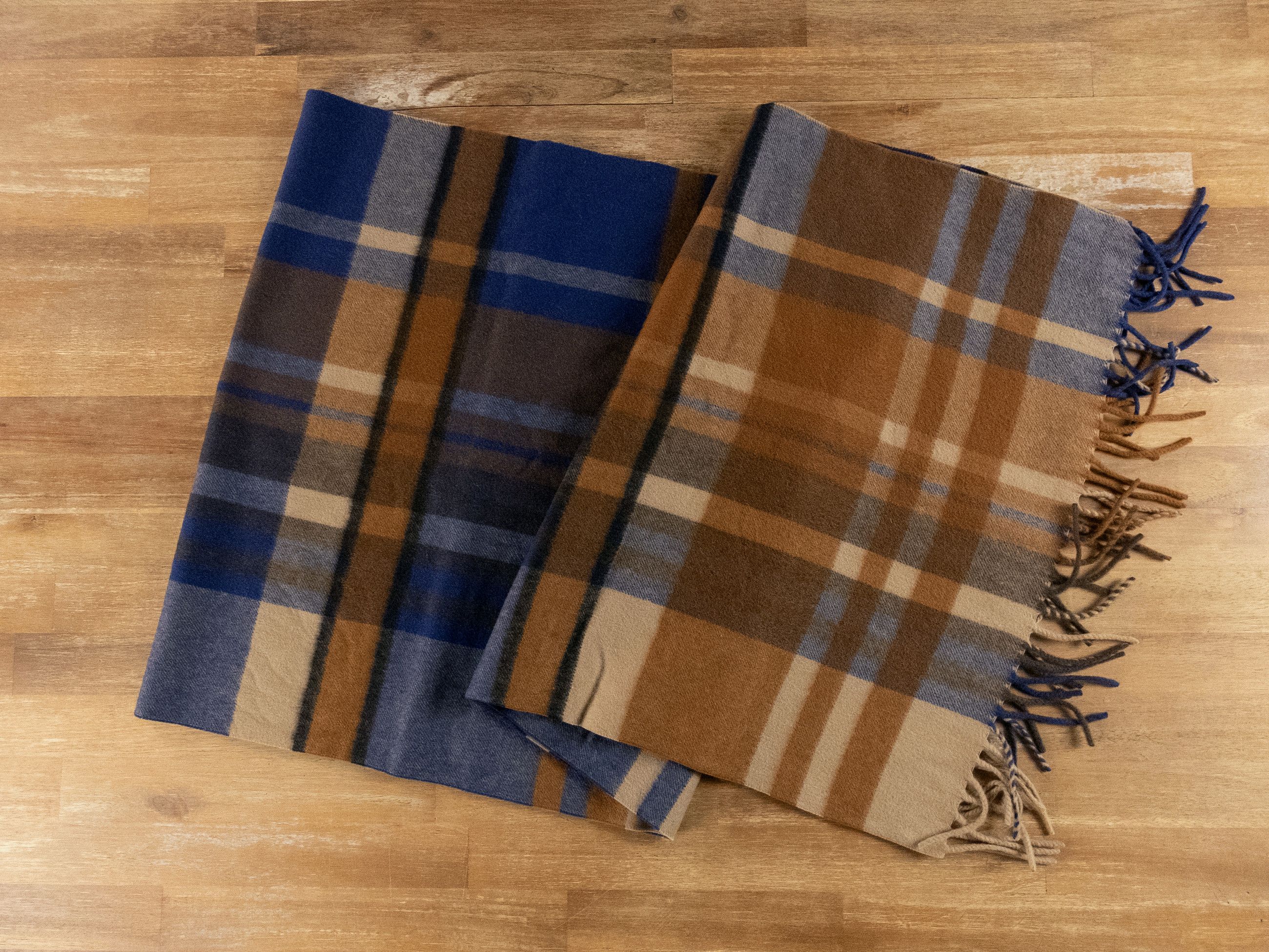 Loro Piana LORO PIANA Grande College brown checkered cashmere scarf Size ONE SIZE - 8 Thumbnail