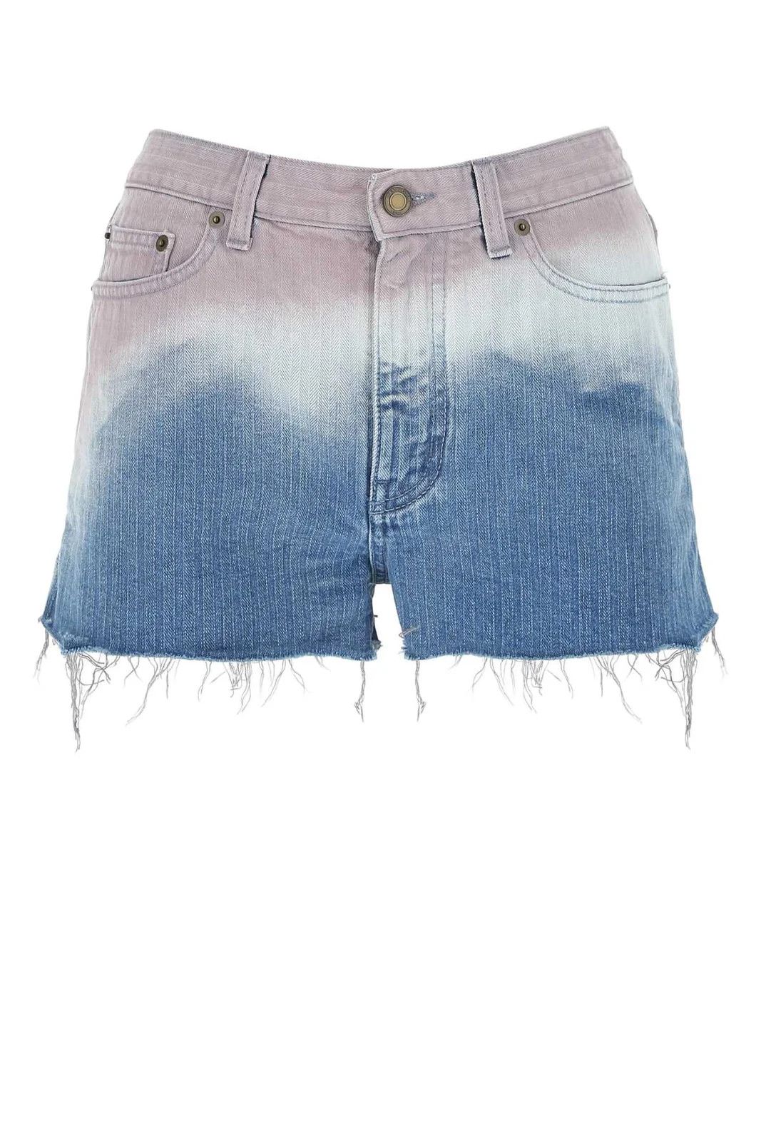 Saint Laurent Paris o1la1rc1a0425 614462 Baggy Shorts Raw Edge in Multicolor Size 27" / US 4 / IT 40 - 1 Thumbnail