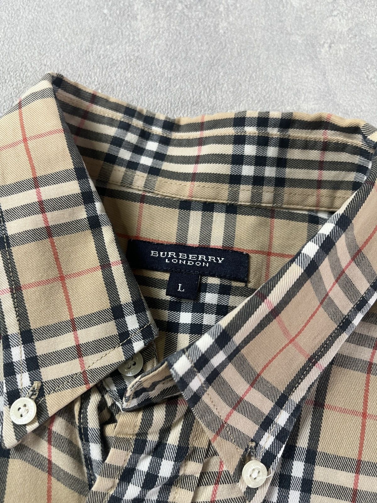 Burberry Vintage Burberry Nova Check Long Sleeve Button Down Shirt Size US L / EU 52-54 / 3 - 6 Thumbnail