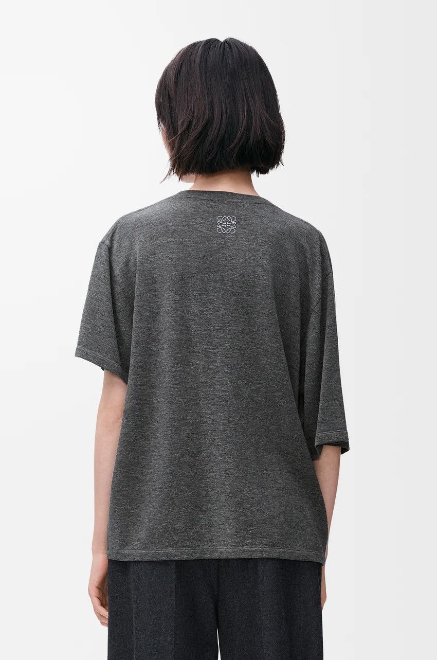 Loewe o1loc1c0525 Draped T-Shirt In Viscose in Grey Size M / US 6-8 / IT 42-44 - 4 Thumbnail