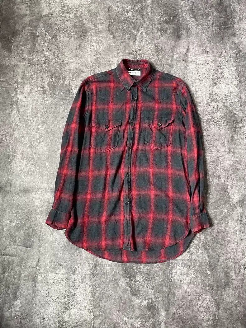 Saint Laurent Paris Saint Laurent Paris Autumn and Winter Red and Black Gradie Size US L / EU 52-54 / 3 - 1 Thumbnail