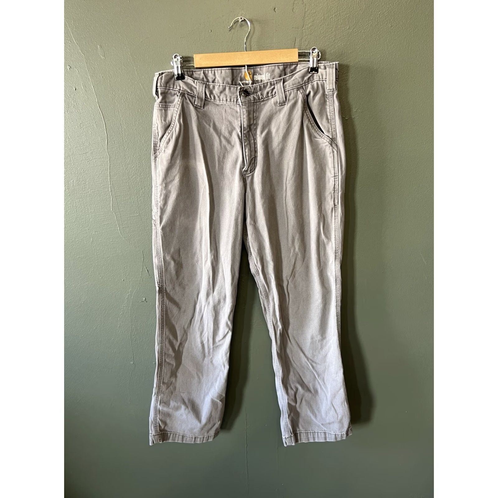 Carhartt Carhartt Mens Gray Straight Leg Relaxed Fit Canvas Pants Size 34 x 30 User: Carhartt Mens Gray Straight Leg Relaxed Fit Canvas Pants Size 34 x 30 Size US 34 / EU 50 - 2 Thumbnail