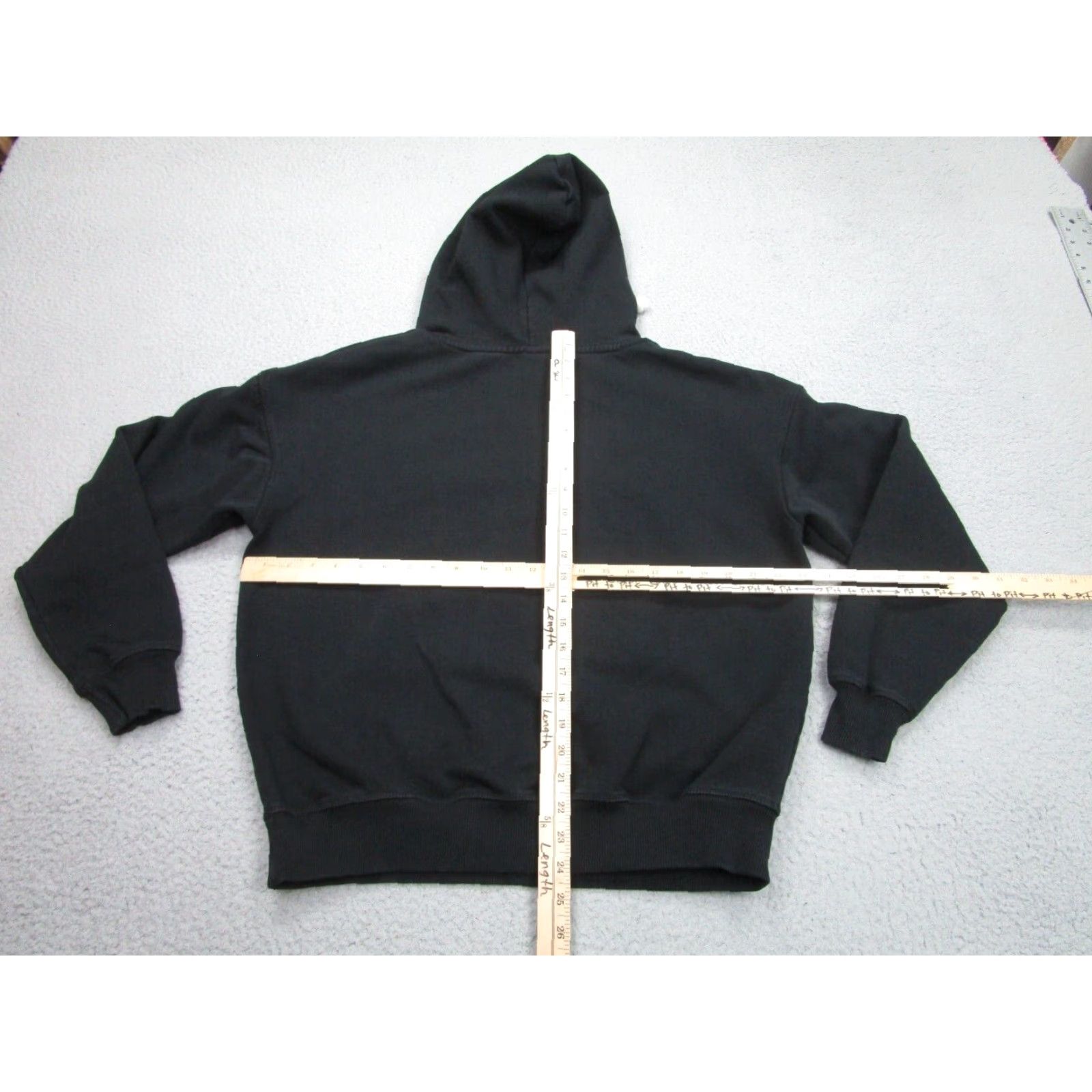 Vintage VINTAGE Raw Gear Hoodie Men Small Black Oversized Pullover Sweatshirt Fleece Logo Size US S / EU 44-46 / 1 - 7 Thumbnail