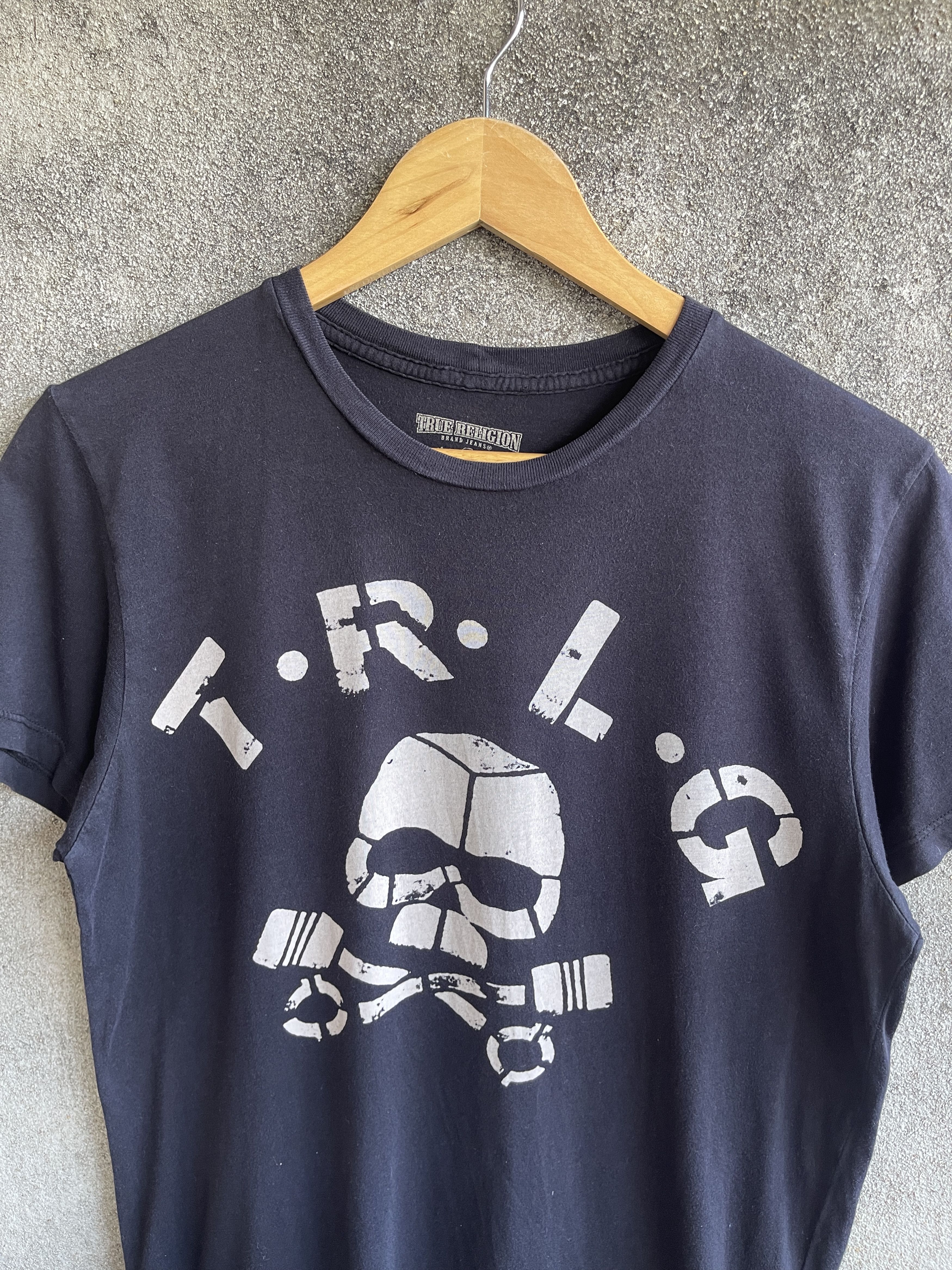True Religion Vintage🔥True Religion🔥Big Logo Skull Crew Neck Thrashed Tee Size US S / EU 44-46 / 1 - 2 Thumbnail