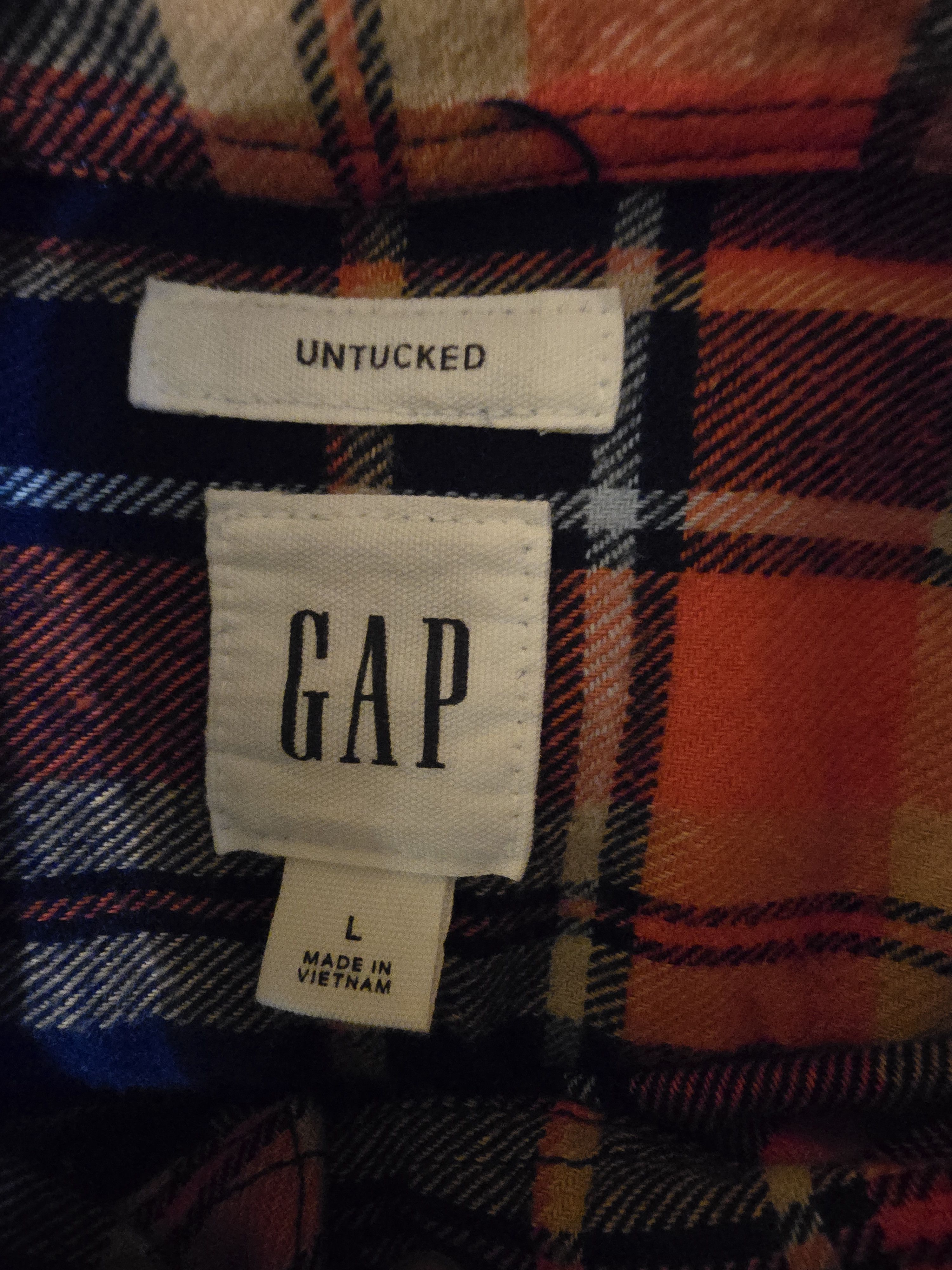Gap Gap Orange Flannel sz L Size US L / EU 52-54 / 3 - 2 Thumbnail