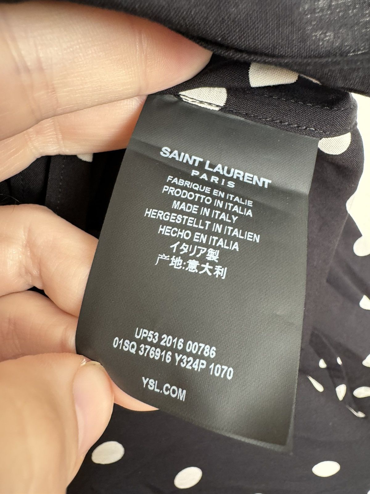 Hedi Slimane × Saint Laurent Paris Saint Laurent polka shirt 37 Size US S / EU 44-46 / 1 - 9 Thumbnail