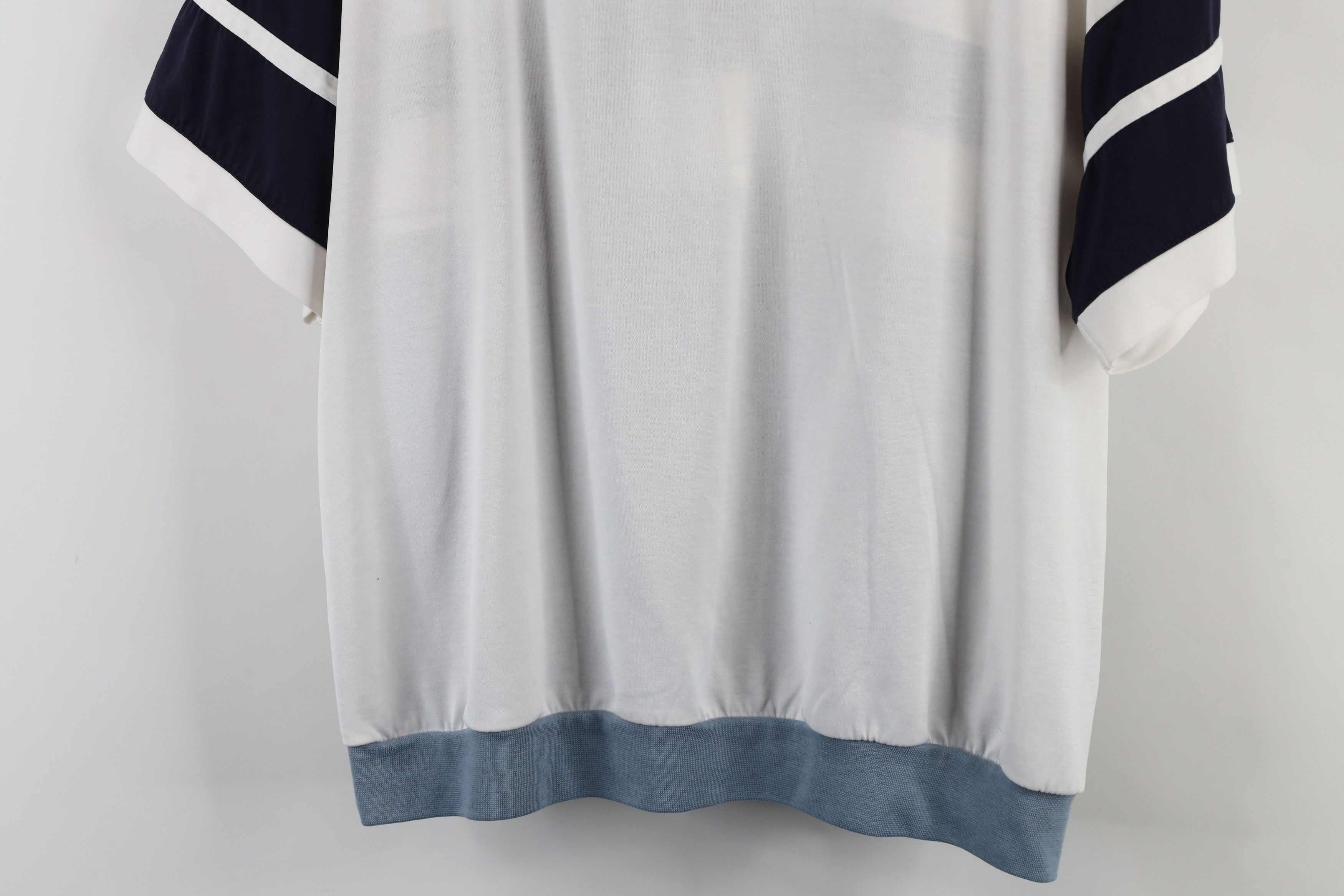 Vintage Vintage 90s Streetwear Block Ribbed Knit Pullover Polo Shirt Size US L / EU 52-54 / 3 - 13 Thumbnail