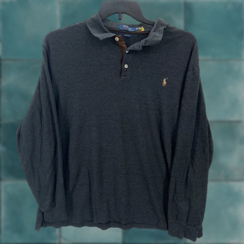 Ralph Lauren Polo Ralph Lauren Long Sleeve Polo Shirt Mens 2XL Black Flesh Pony Classic Fit Polo Shirt Mens 2XL Black Flesh Pony Classic Fit Size US XXL / EU 58 / 5 - 1 Thumbnail