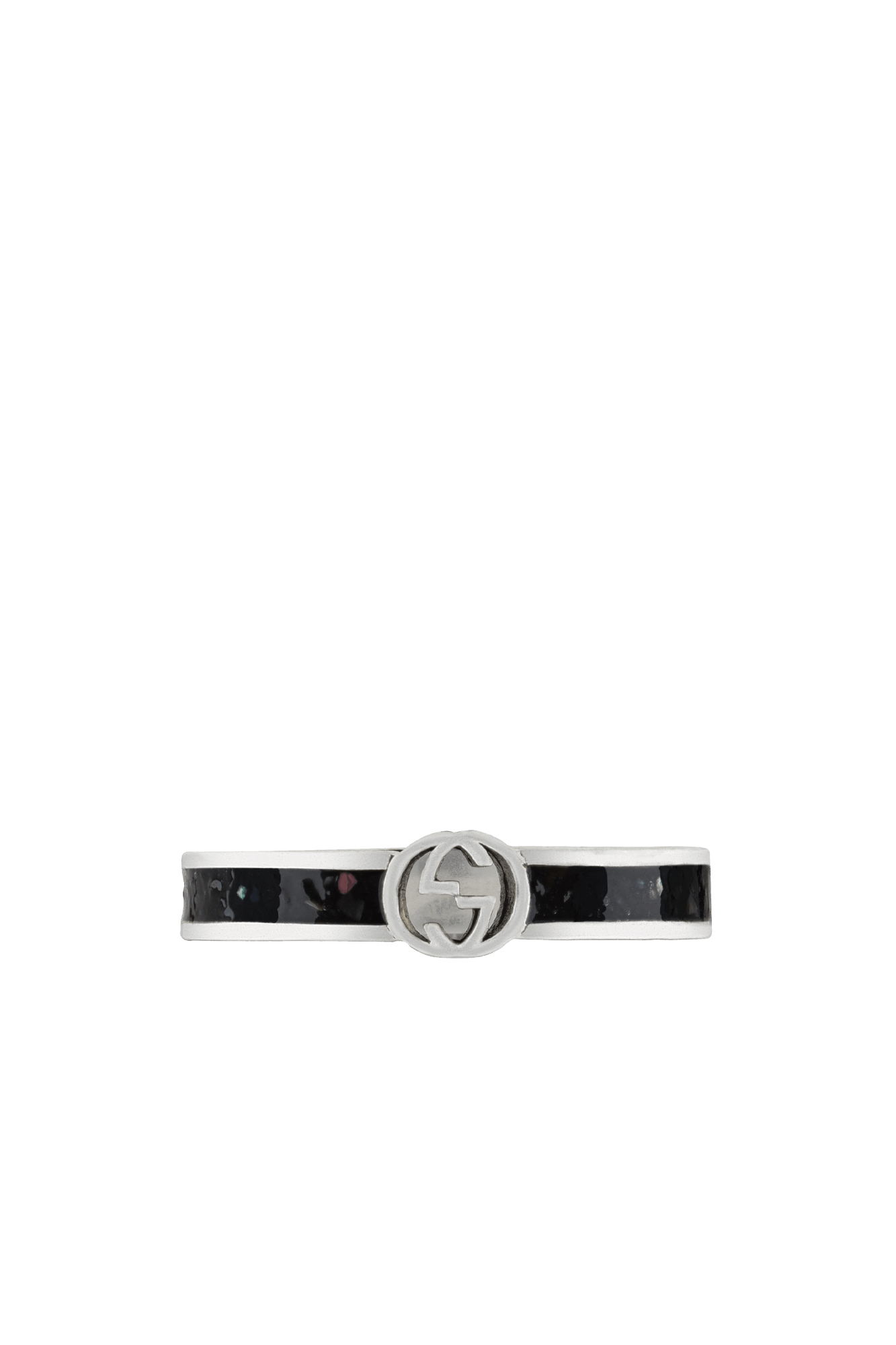oc11z0126 Size: 22 / Interlocking Ring In Silver/Black
