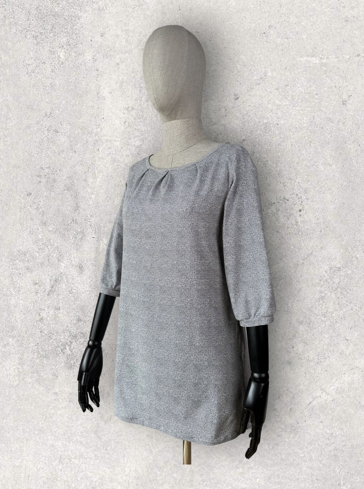 Marimekko MARIMEKKO PISKU Stretch Cotton 3/4 Sleeve Dress Tunic Size M / US 6-8 / IT 42-44 - 2 Thumbnail