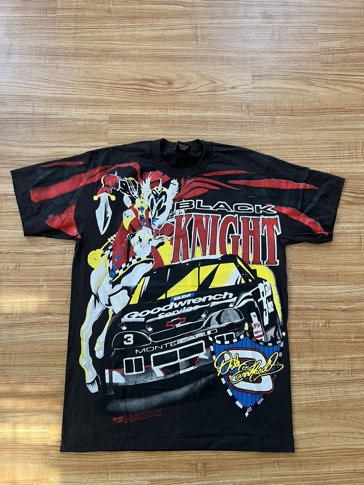 希少 XL 90's NASCAR THE BLACK KNIGHT Tシャツ 希少 XL 90's NASCAR THE BLACK KNIGHT Tシャツ