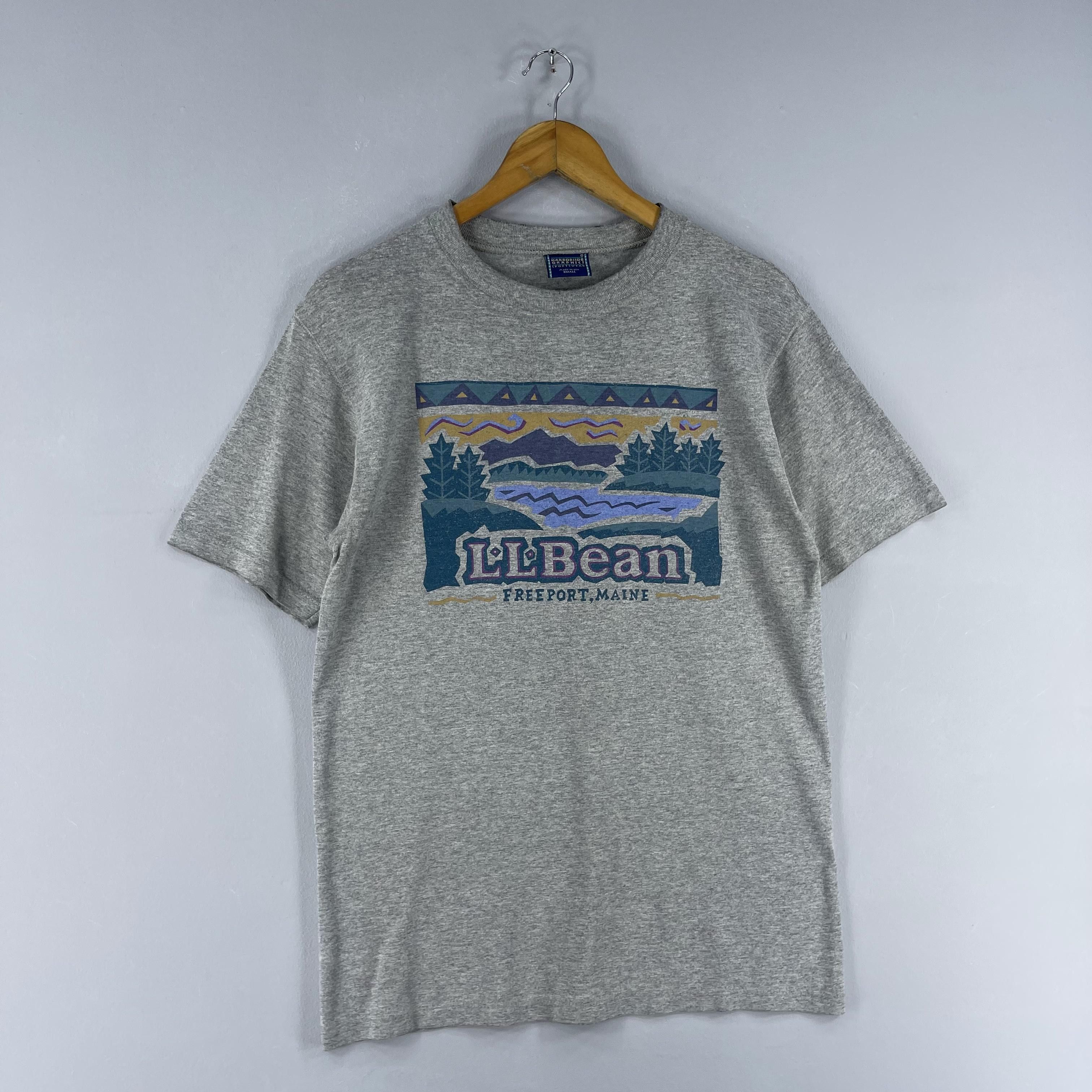 L.L. Bean Vintage 90s LL BEAN Outdoor Spell Out Big Print Tshirt Size US S / EU 44-46 / 1 - 3 Thumbnail