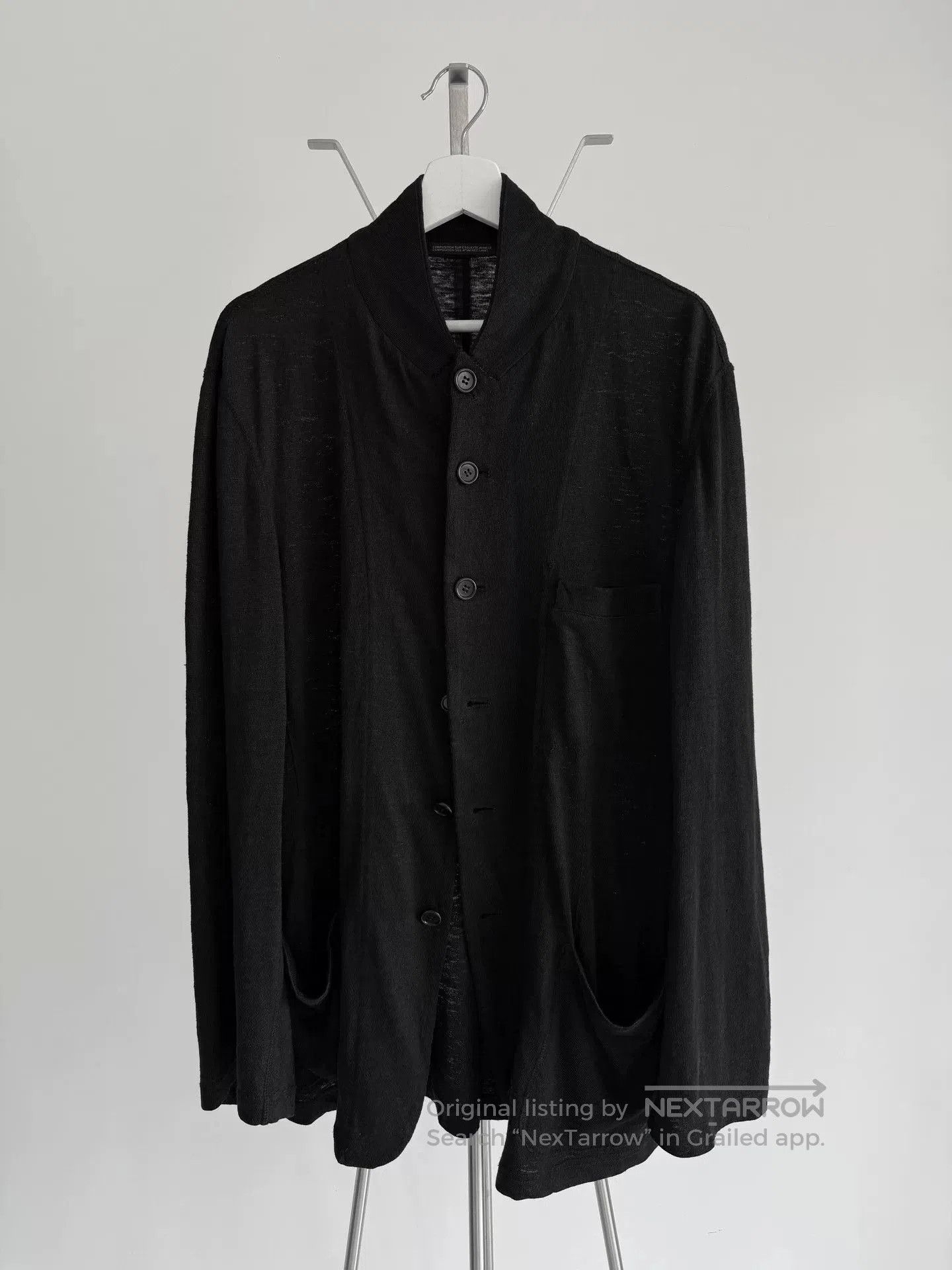 Yohji Yamamoto Yohji Yamamoto Black Linen Suit Jacket. Size US XL / EU 56 / 4 - 3 Thumbnail