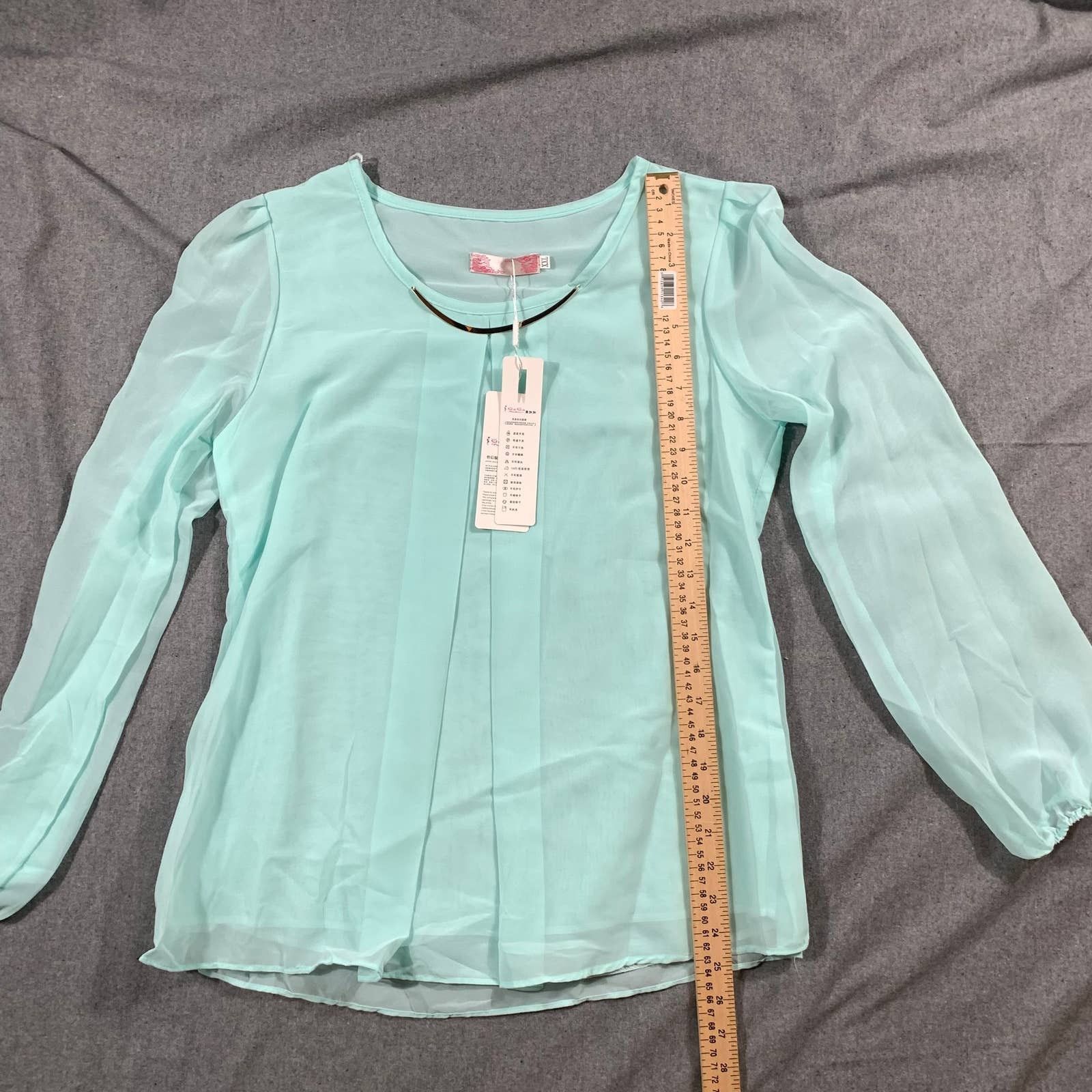 Other Green Long Sleeve Shirt Women Size XXL Size XXL / US 16-18 / IT 52-54 - 4 Thumbnail
