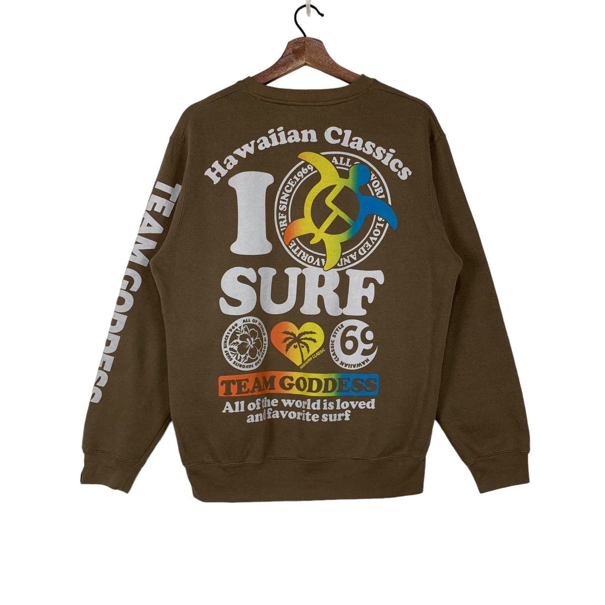 Japanese Brand × Vintage Vintage Surf Aloha Hawaiian Sweatshirt Big Logo Size US M / EU 48-50 / 2 - 1 Thumbnail