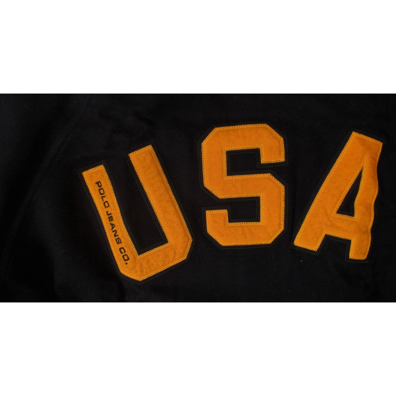 Ralph Lauren Ralph Lauren 90s USA Patch Oversized Wool Varsity Jacket Size US XXL / EU 58 / 5 - 16 Thumbnail
