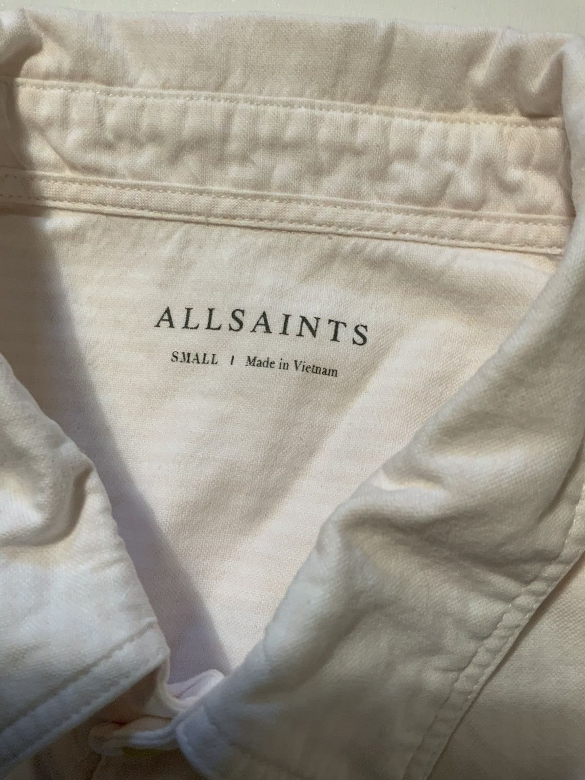 Allsaints AllSaints Ram Skull Pink/White Striped Kilda Button Shirt Size US S / EU 44-46 / 1 - 6 Thumbnail