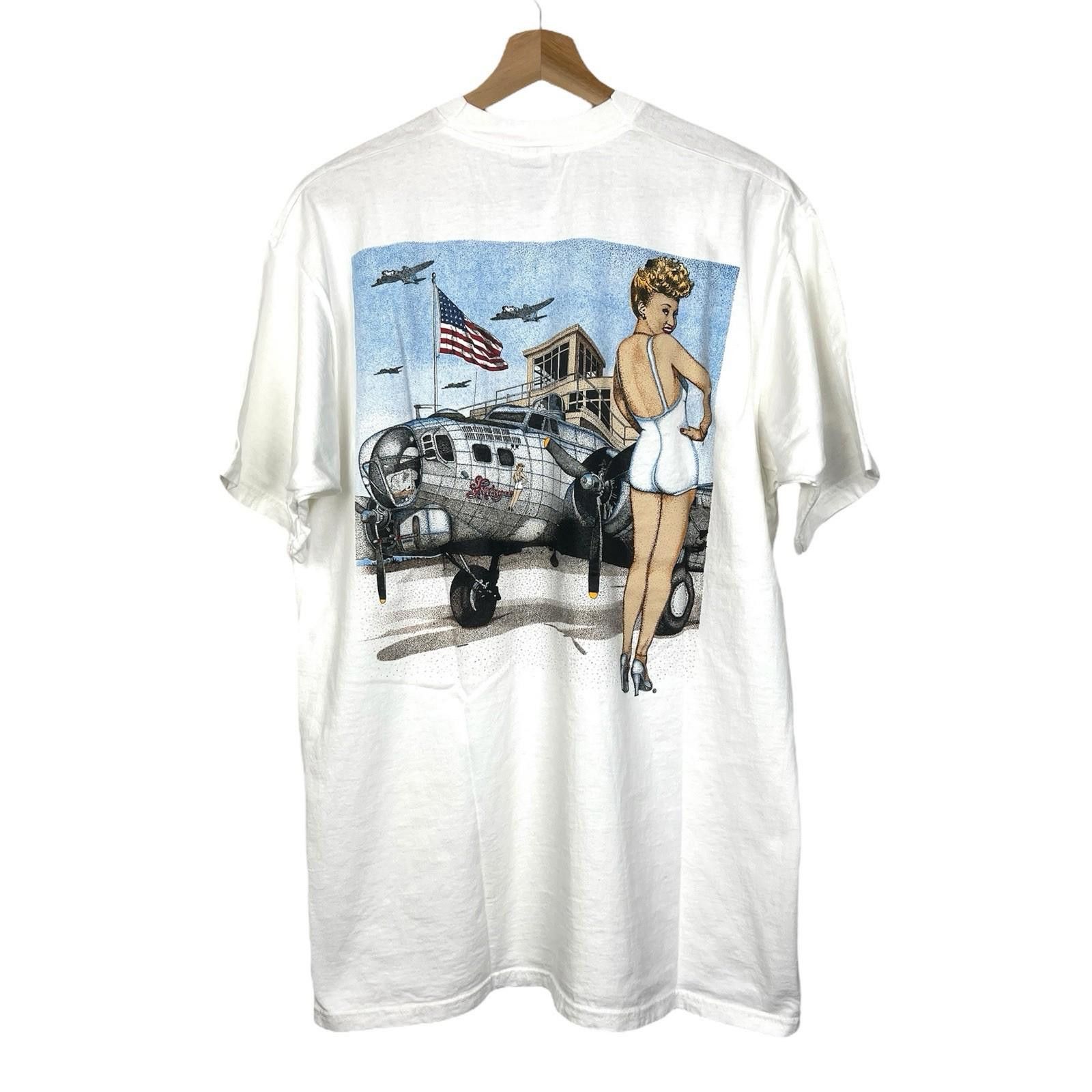 Other Vintage 90s Arizona Air Force Pinup Girl T Shirt White XL Size US XL / EU 56 / 4 - 1 Thumbnail