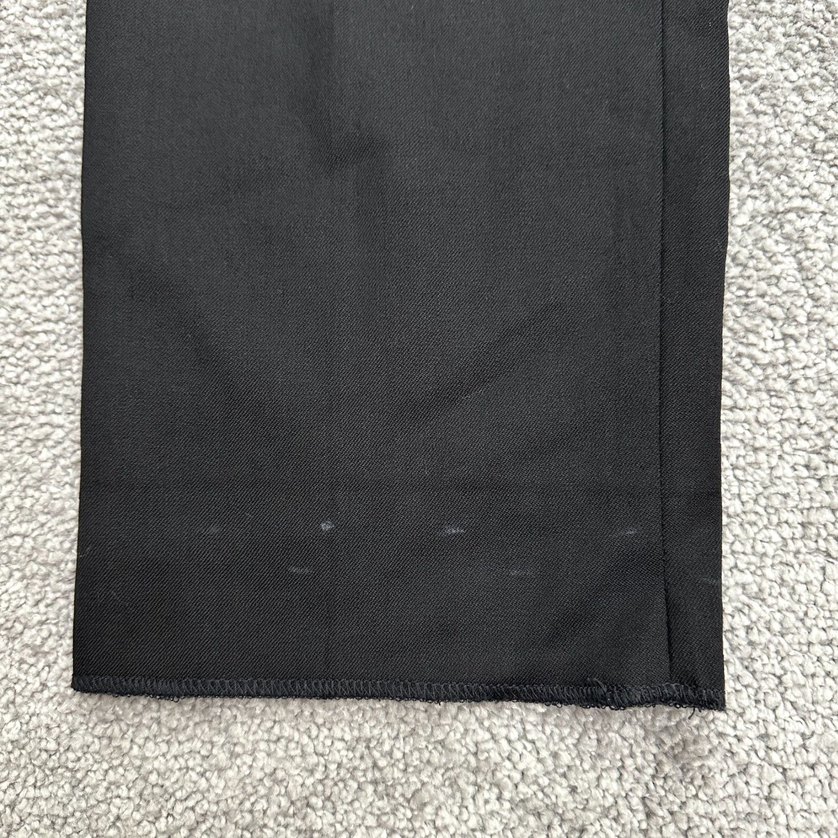 Vintage Bernard Zins Wool Pants Women 30x31 Black Straight Leg High Rise Size 30" / US 8 / IT 44 - 6 Thumbnail