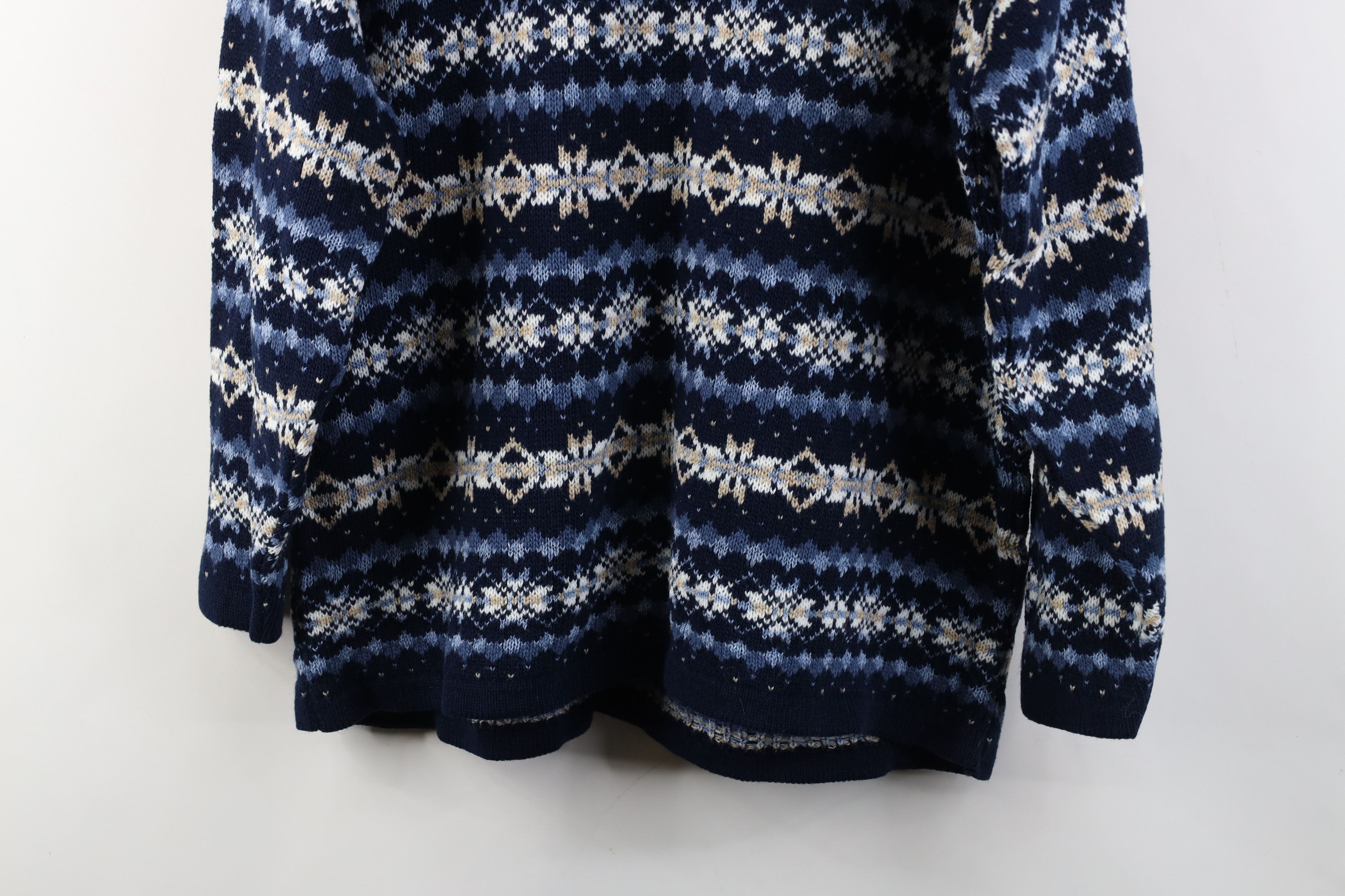 Vintage Vintage 90s Streetwear Fair Isle Knit Crewneck Sweater Size L / US 10 / IT 46 - 9 Thumbnail