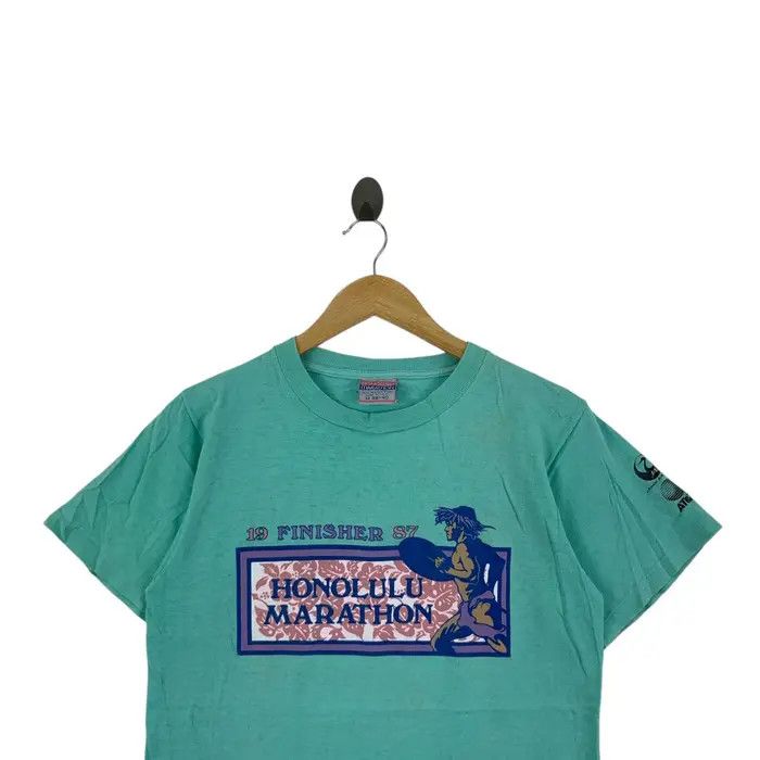 Vintage Vintage 1987 HONOLULU MARATHON FINISHER At&T Tee Shirt Size US M / EU 48-50 / 2 - 2 Thumbnail
