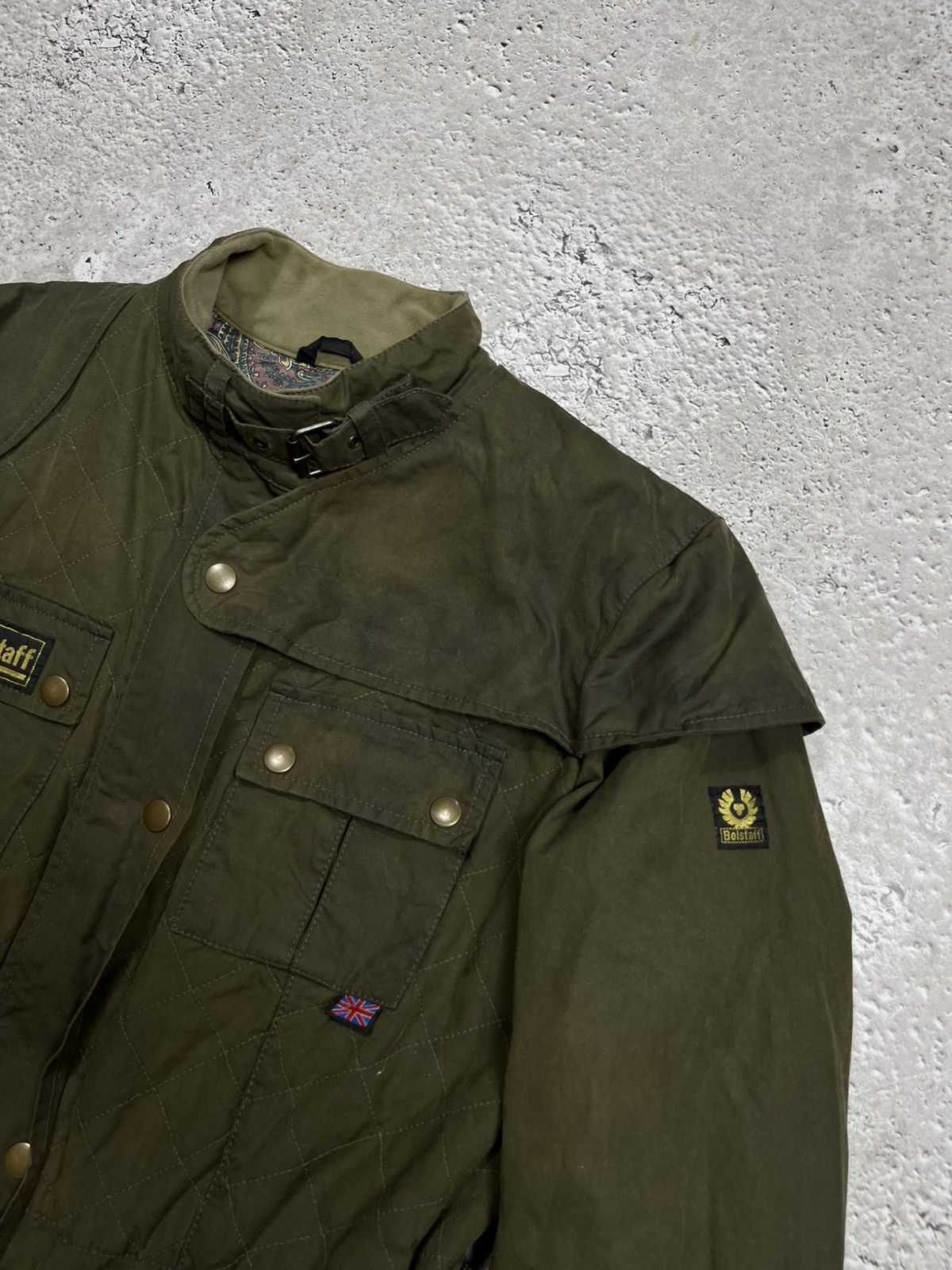 Belstaff Belstaff Gold Label Waxed Cotton Biker Jacket Olive 48 Size US M / EU 48-50 / 2 - 10 Thumbnail