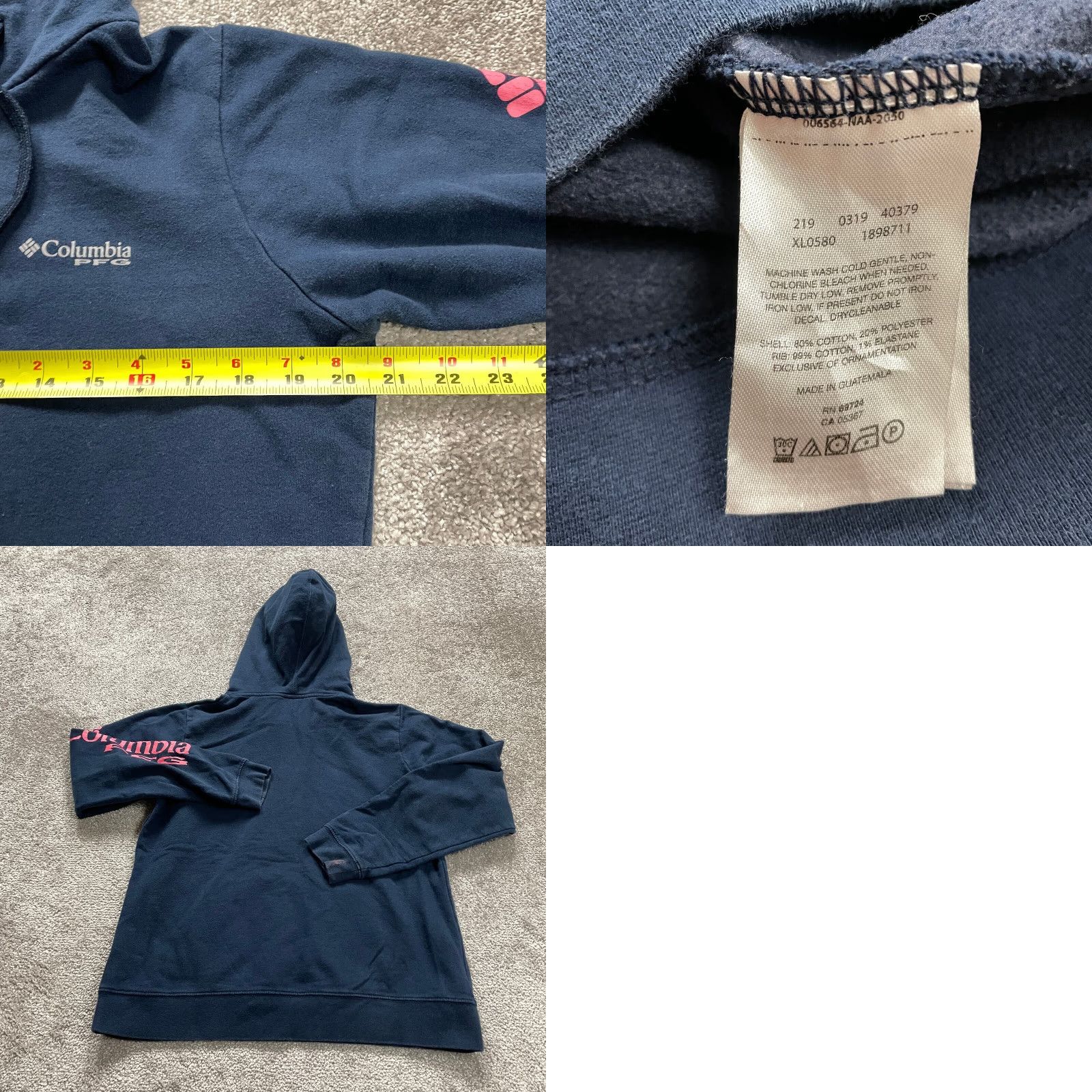 Vintage VINTAGE Columbia Hoodie Sweatshirt Women’s Medium Fleece Pullover Casual Activewear Logo Red 90s Size M / US 6-8 / IT 42-44 - 8 Thumbnail