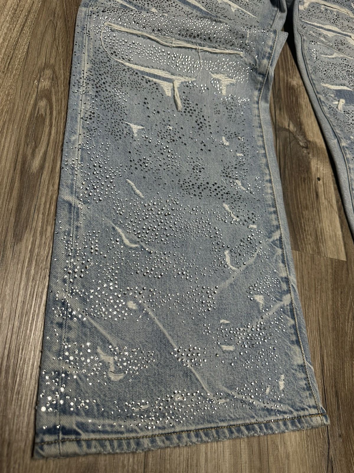 Amiri Amiri Jeans Crystal Embellished Denim Size US 33 - 3 Thumbnail