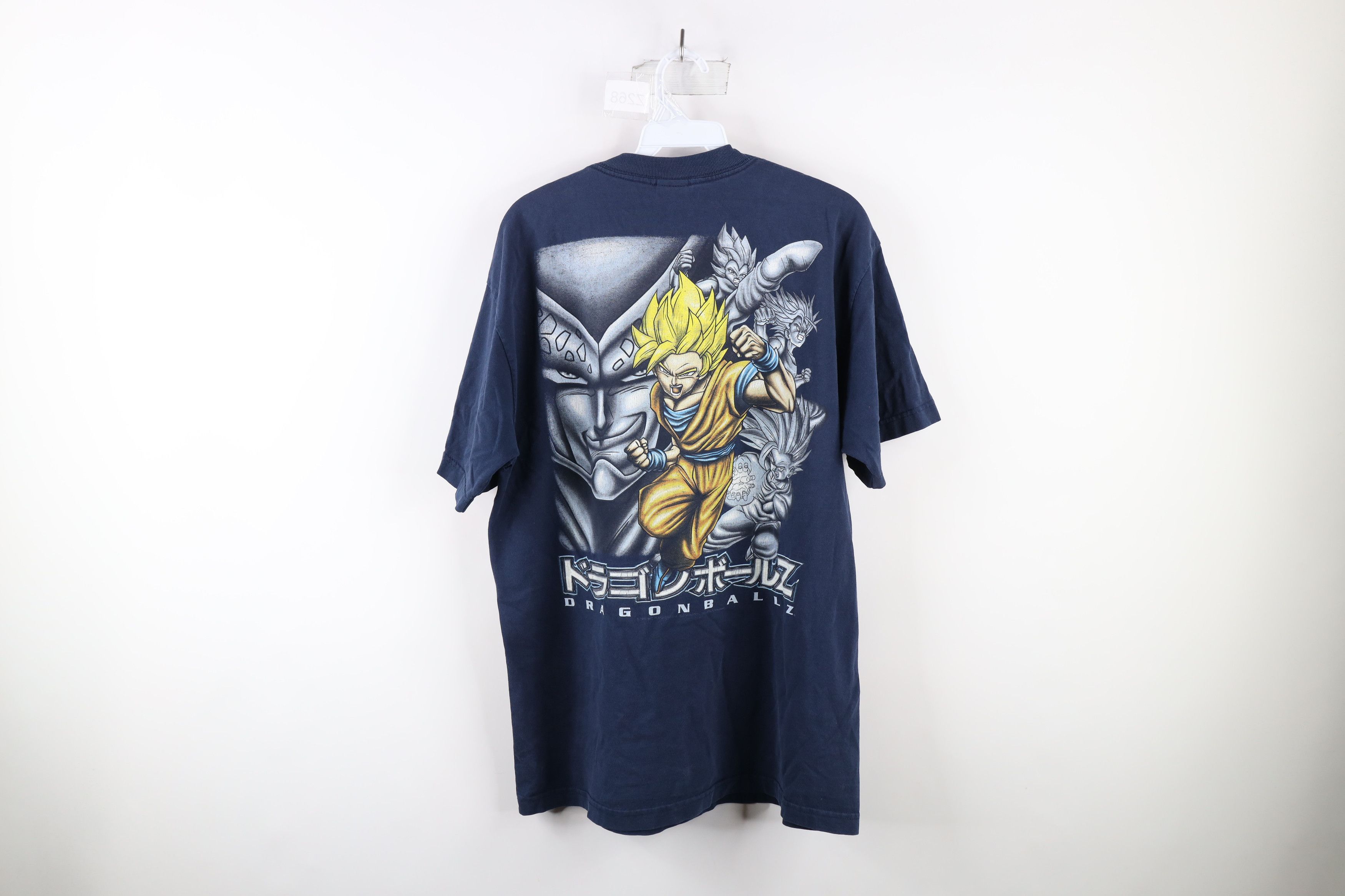 Vintage Vintage 90s Dragon Ball Z Japan Super Saiyan T-Shirt Blue Size US L / EU 52-54 / 3 - 10 Thumbnail
