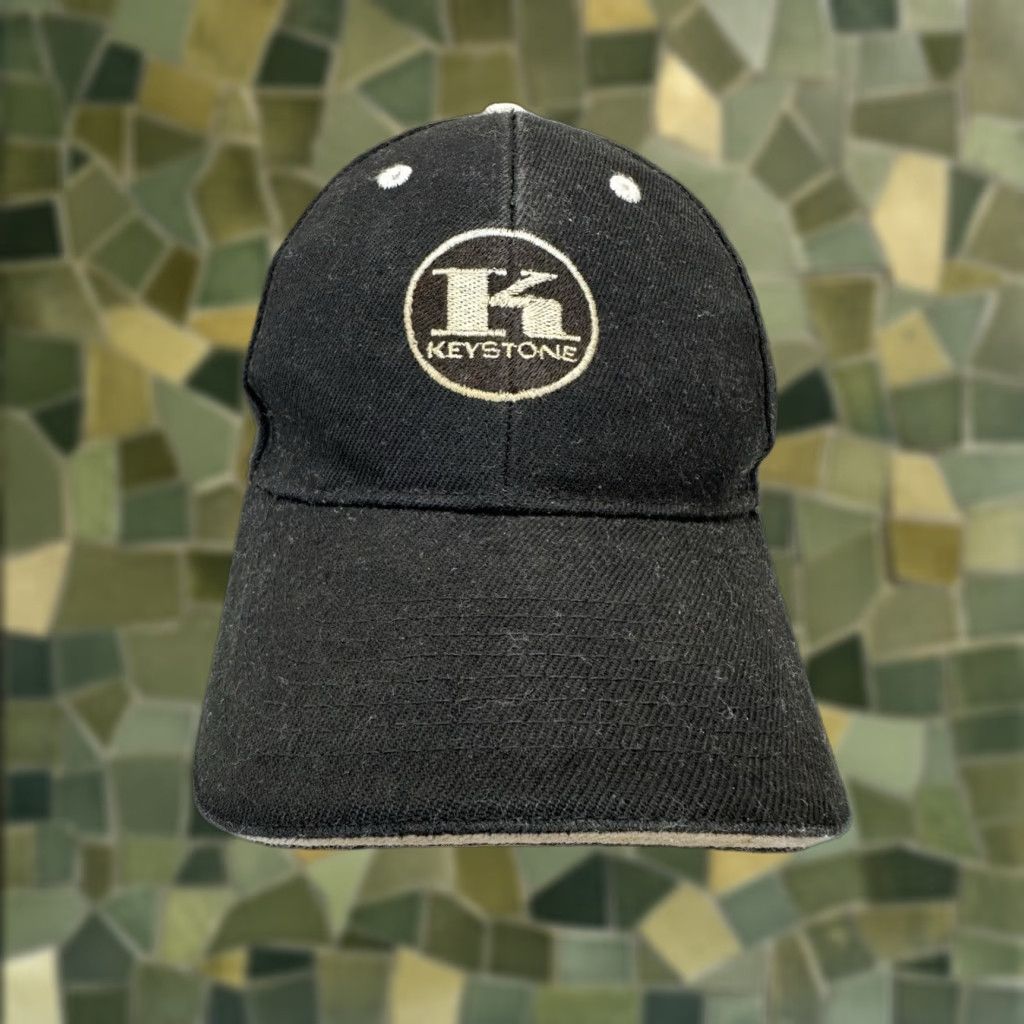 Vintage Otto Headwear Baseball Hat Keystone Black Tan Logo Adjustable Mens One Size Black Size ONE SIZE - 1 Thumbnail
