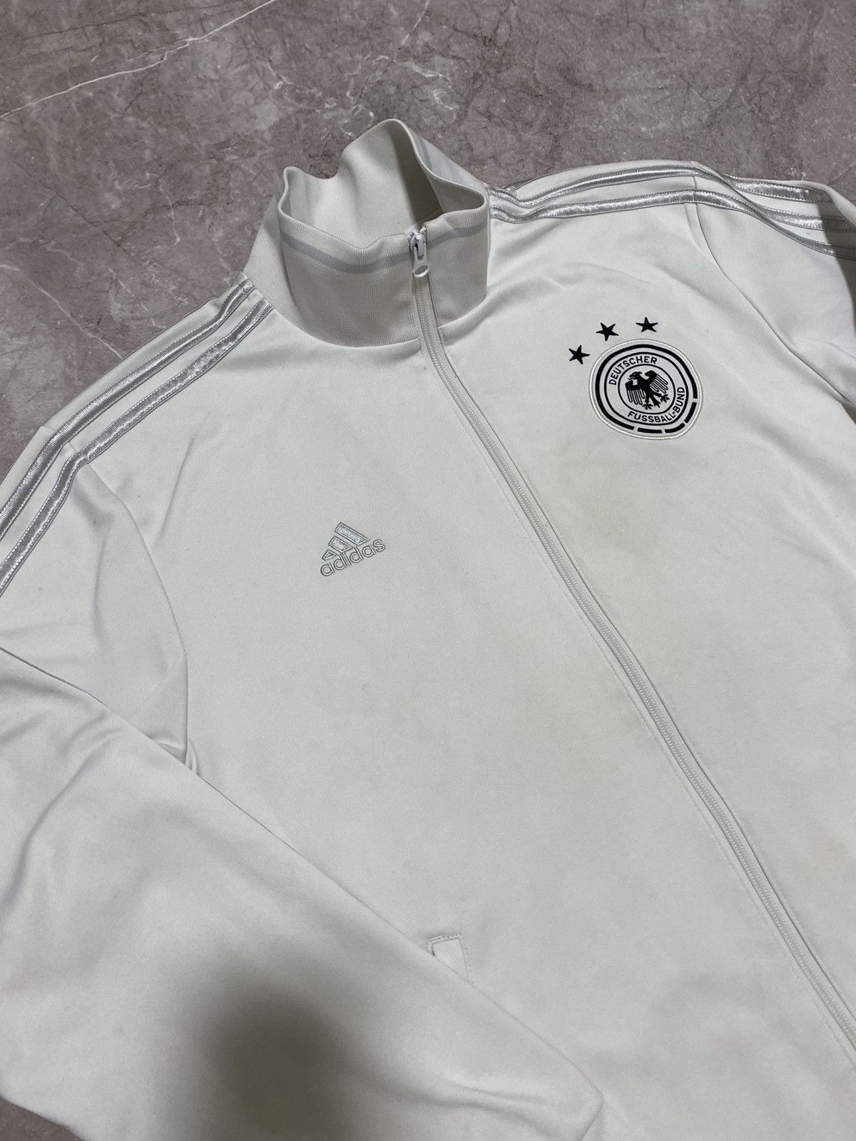 Adidas Vintage Adidas Deutschland Germany Soccer Hoodie Full Zip Size US L / EU 52-54 / 3 - 4 Thumbnail