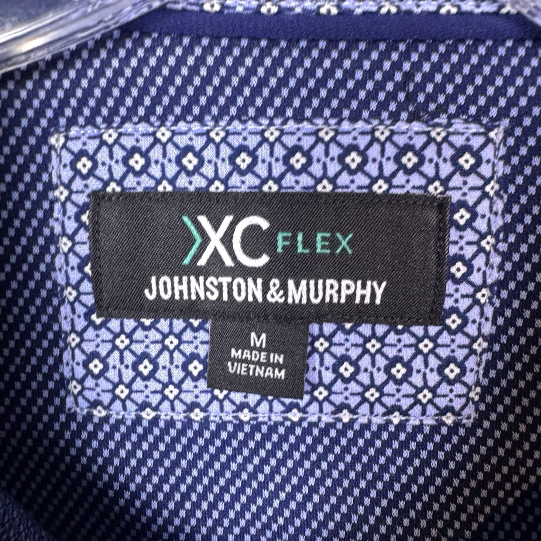 Johnston & Murphy Johnston & Murphy Shirt Men M XC Flex Stretch Preppy Flip Cuff Geometric Casual Size US M / EU 48-50 / 2 - 2 Thumbnail