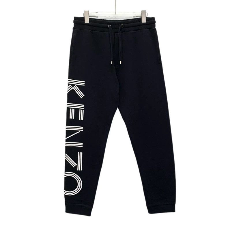 Kenzo KENZO sizeM Black logo letter printed cotton casual trouser Size 25" / US 0 / IT 36 - 1 Thumbnail
