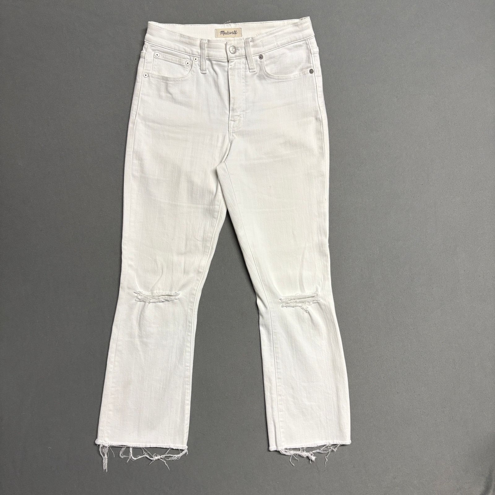 Madewell Madewell Cali Demi-Boot Jeans Size 27 White Style J7202 Size 27" / US 4 / IT 40 - 1 Thumbnail