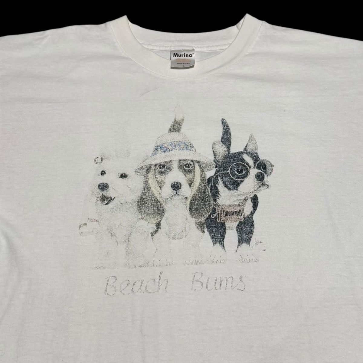 Vintage Vintage 90s Murina Beach Bums Dogs Faded Shirt Men's L Size US L / EU 52-54 / 3 - 2 Thumbnail