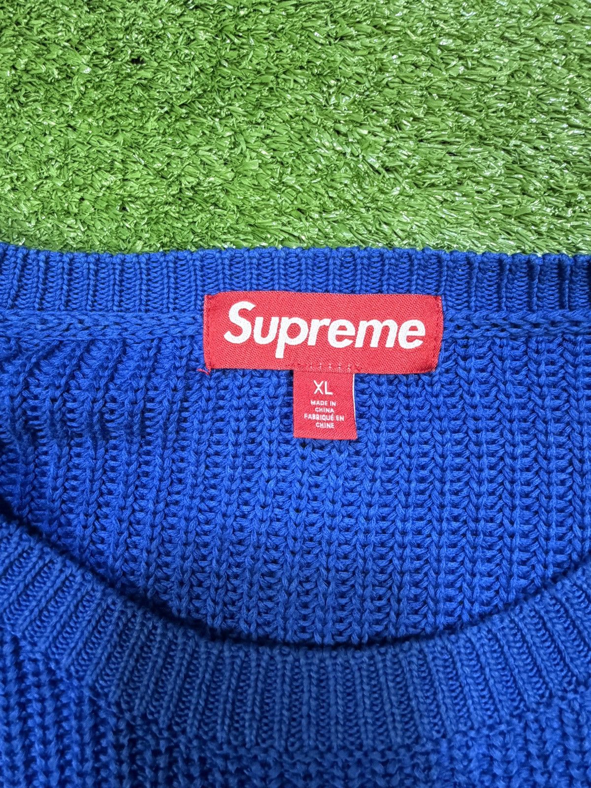 Supreme Supreme Small Box Ribbed Sweater Royal Size US XL / EU 56 / 4 - 5 Thumbnail