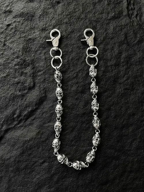 Jewelry Metal Big Skull Wallet Chain, Pants Chain Size ONE SIZE - 4 Thumbnail