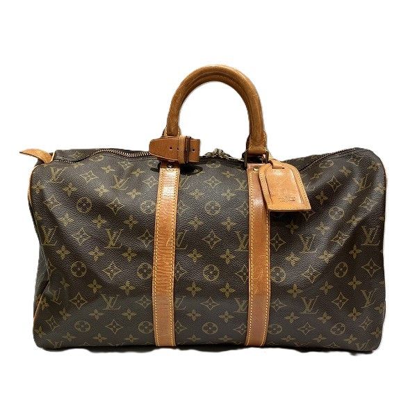 Louis Vuitton Louis Vuitton Louis Vuitton Monogram Keepall 45 Bag M41428 Canvas Travel Bag M41428 in Good Condition Size ONE SIZE - 1 Thumbnail